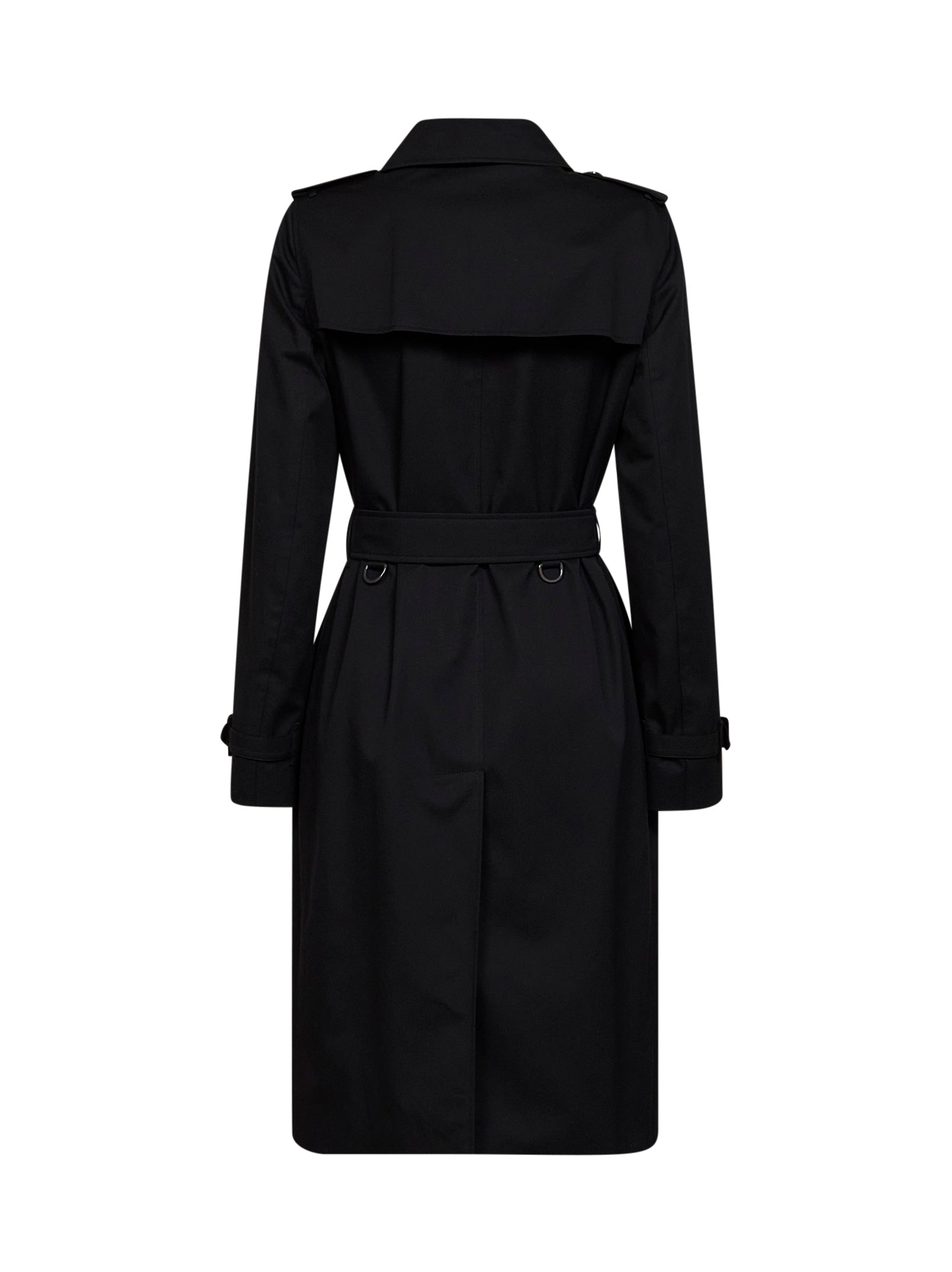 Burberry Women Black Heritage Kensington Long Trench Coat BURBERRY