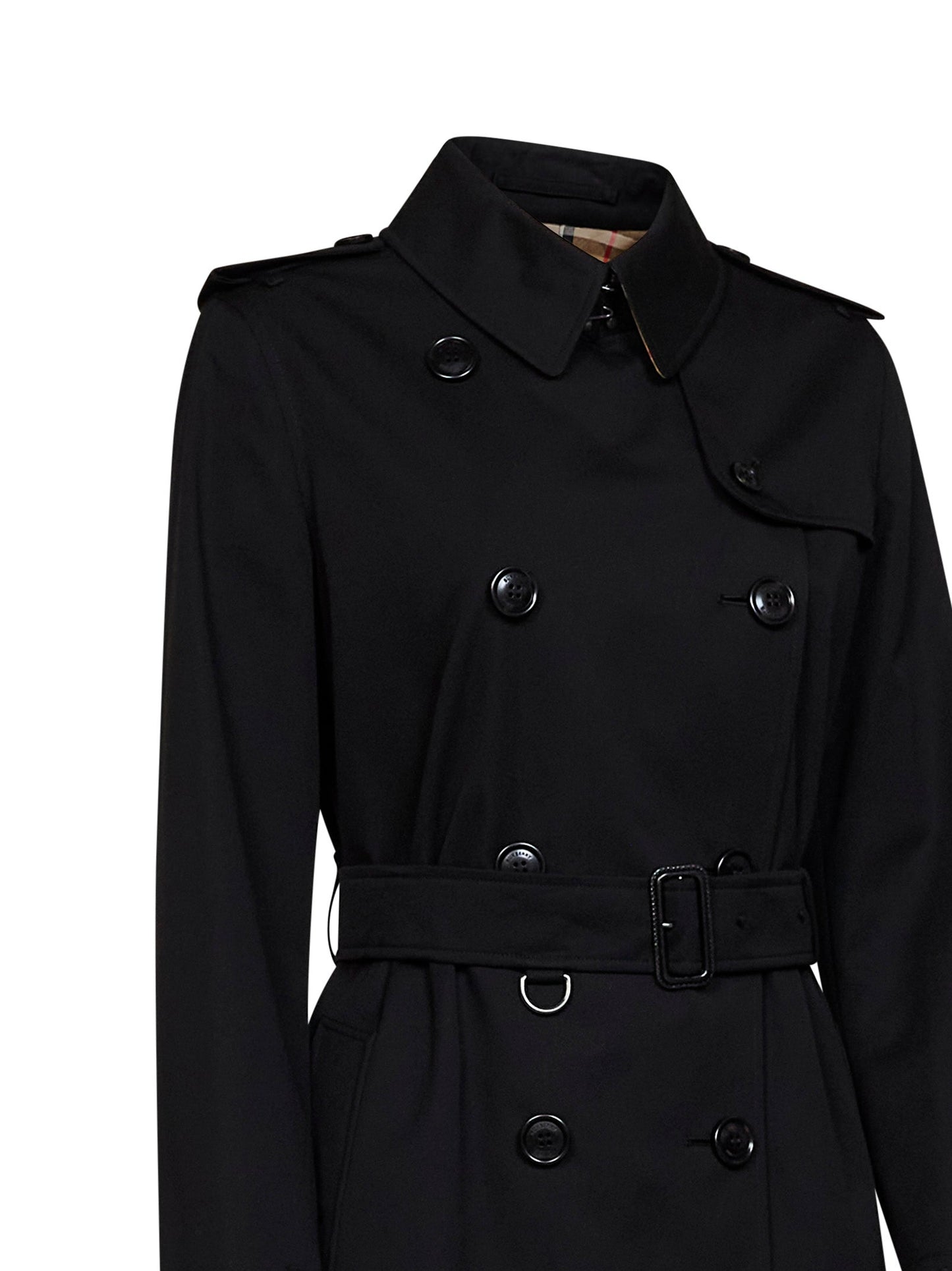 Burberry Women Black Heritage Kensington Long Trench Coat BURBERRY