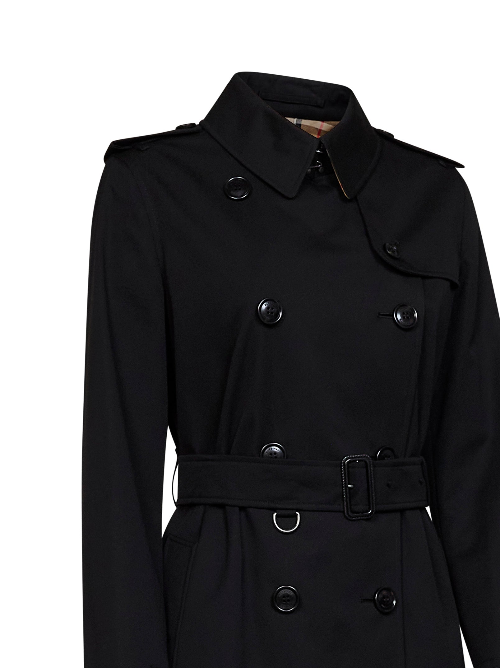Burberry Women Black Heritage Kensington Long Trench Coat BURBERRY