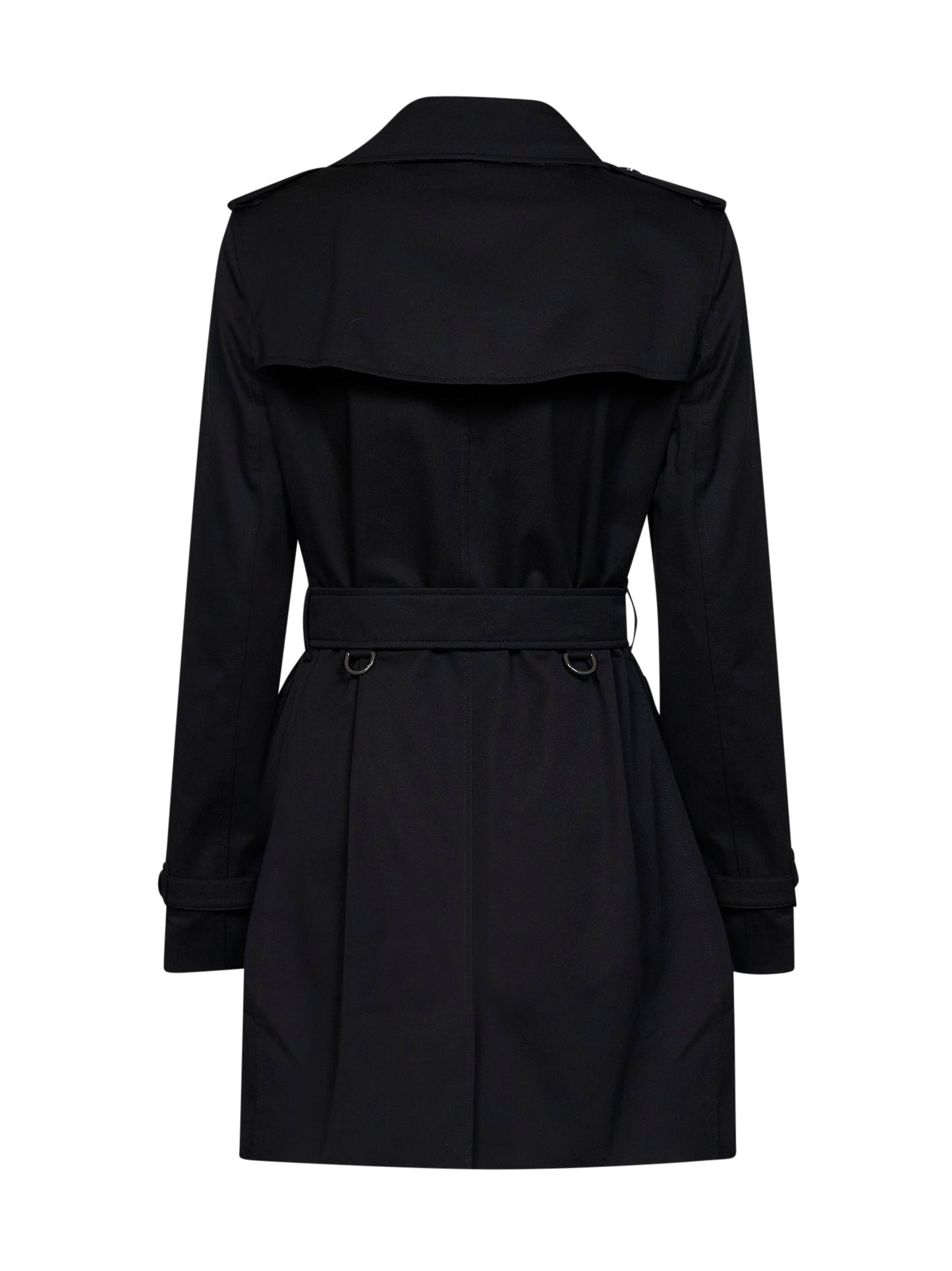 Burberry Women Black Heritage Kensington Short Trench Coat BURBERRY