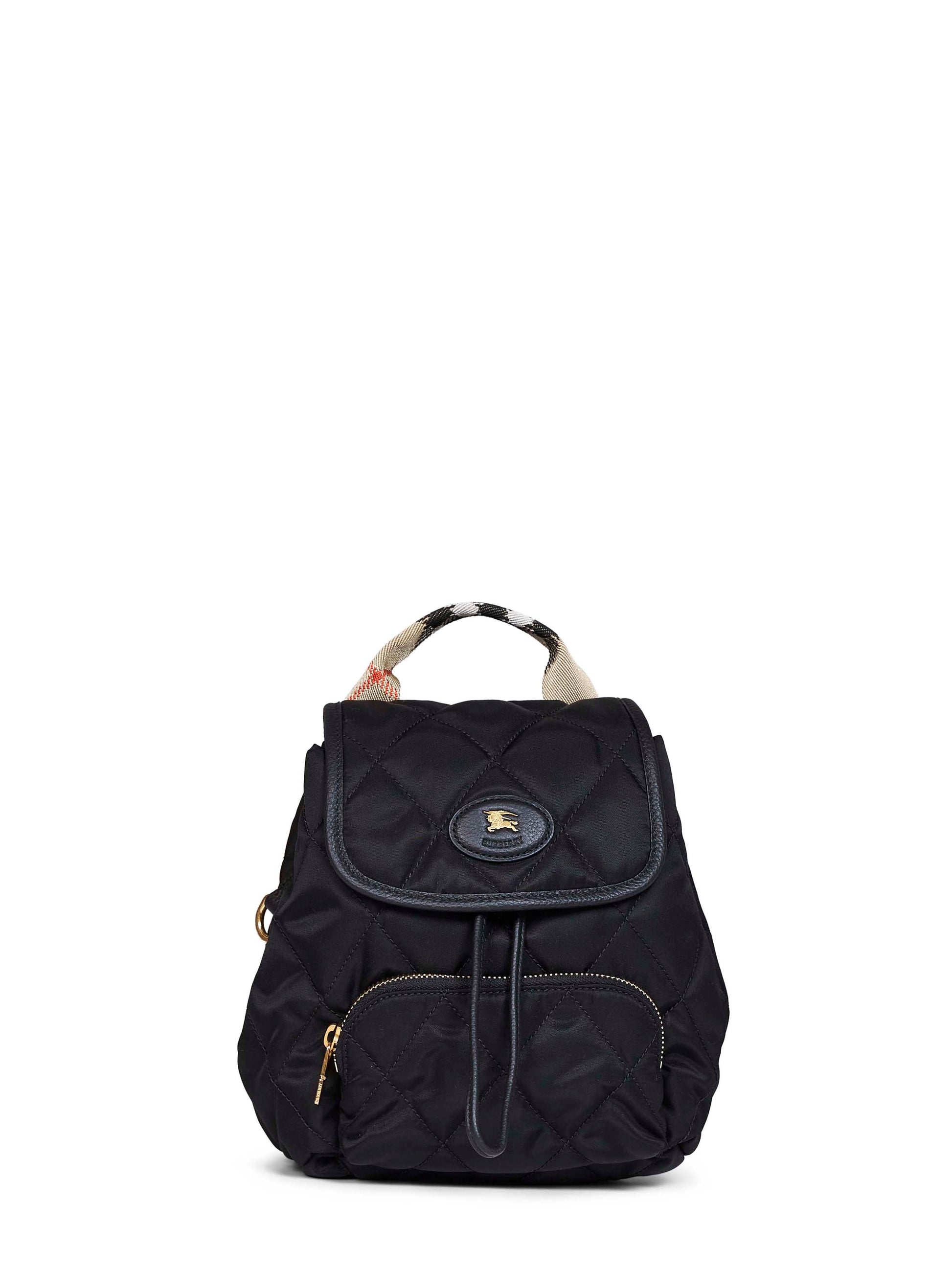 Burberry Women Black Horseshoe Mini Backpack BURBERRY