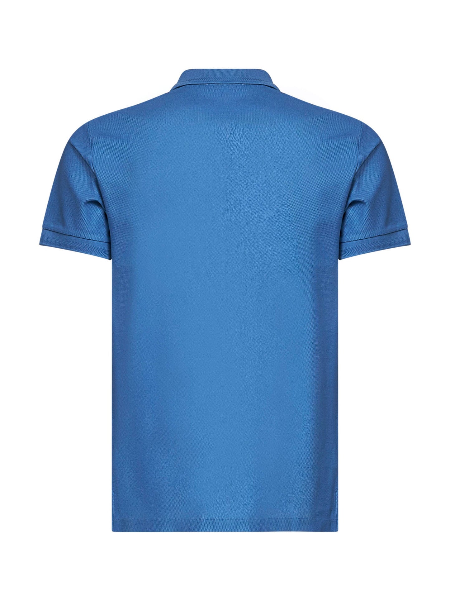 Burberry Men Pool Blue Cotton Pique Polo Shirt With Embroidered Ekd BURBERRY