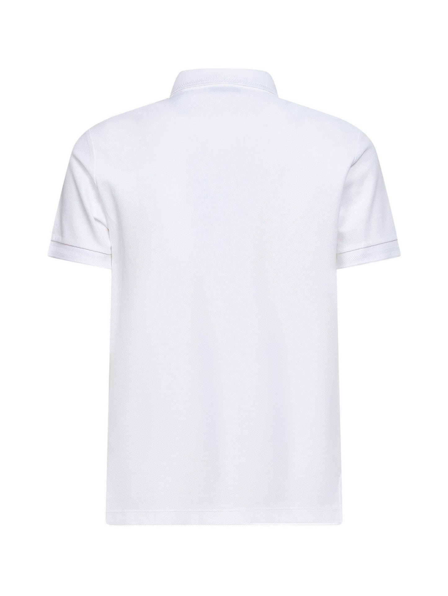 Burberry Men White Cotton Pique Polo Shirt With Ekd Embroidery BURBERRY