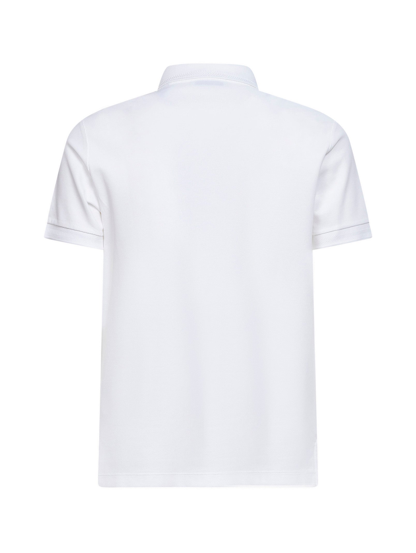 Burberry Men White Cotton Pique Polo Shirt With Ekd Embroidery BURBERRY