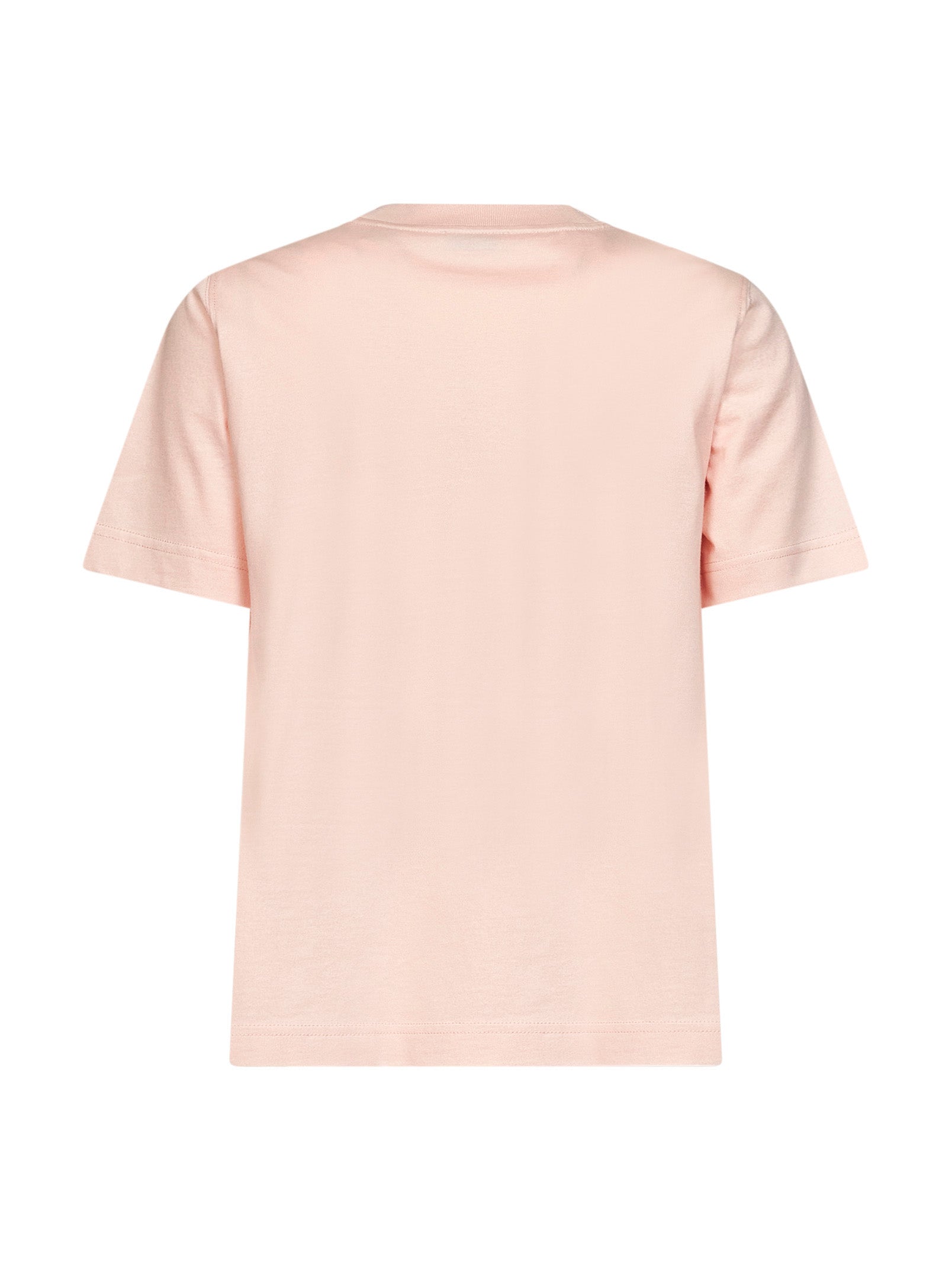 Burberry Women Pink Cotton T-Shirt With Knight Check BURBERRY