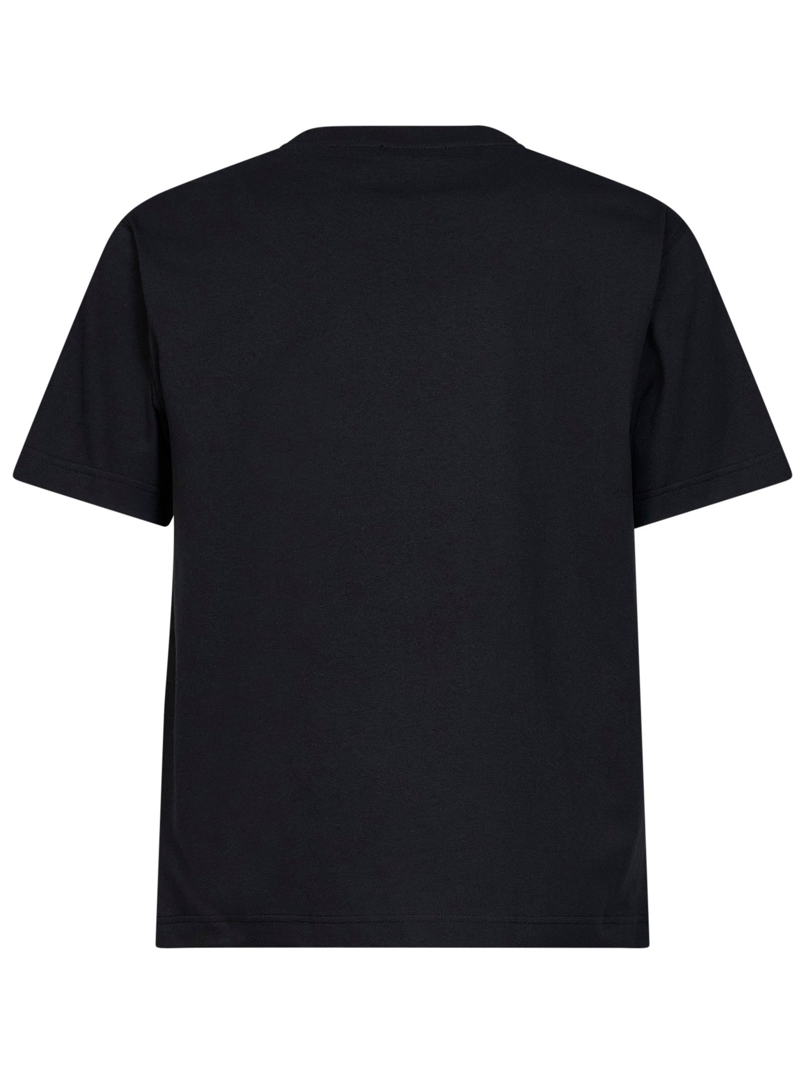 Burberry Men Black Cotton Knight Stamp Check T-Shirt BURBERRY