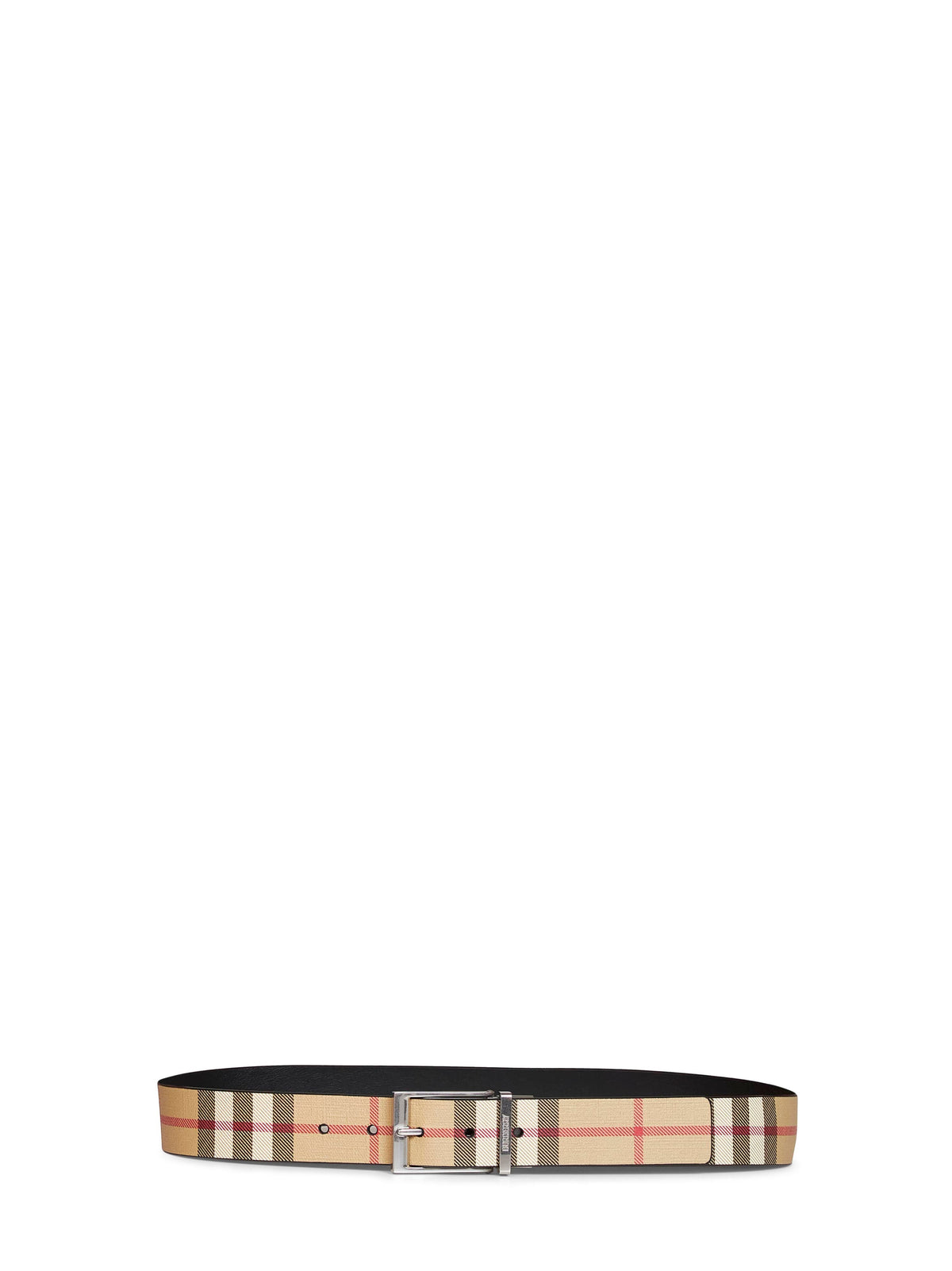 Burberry Men Archive Beige And Black Check Reversible Belt BURBERRY