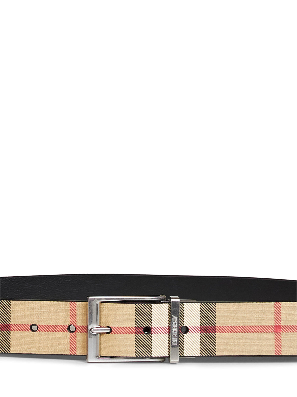 Burberry Men Archive Beige And Black Check Reversible Belt BURBERRY