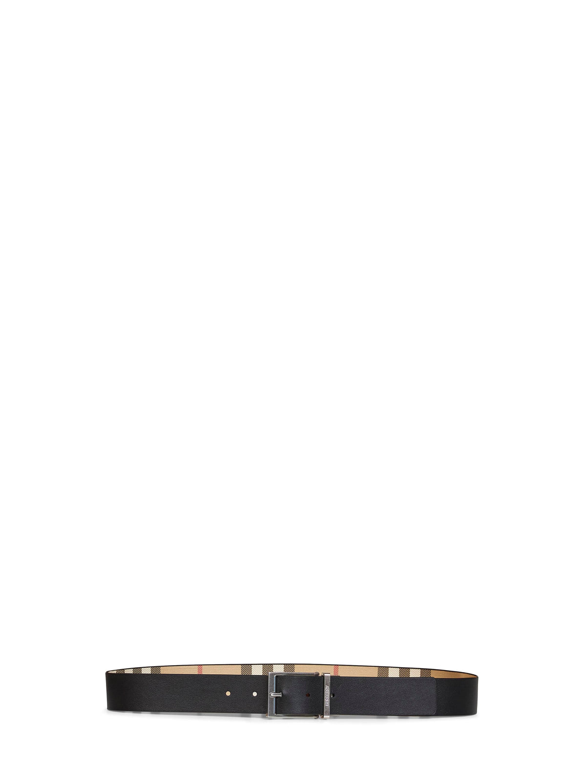 Burberry Men Archive Beige And Black Check Reversible Belt BURBERRY