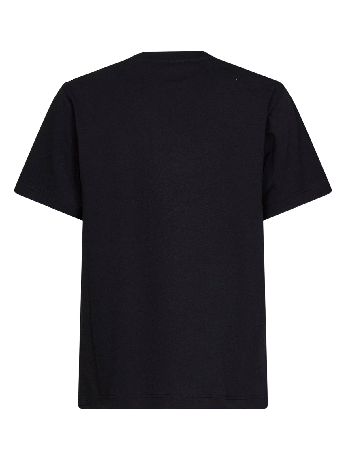 Burberry Men Black Cotton T-Shirt With Knight Check