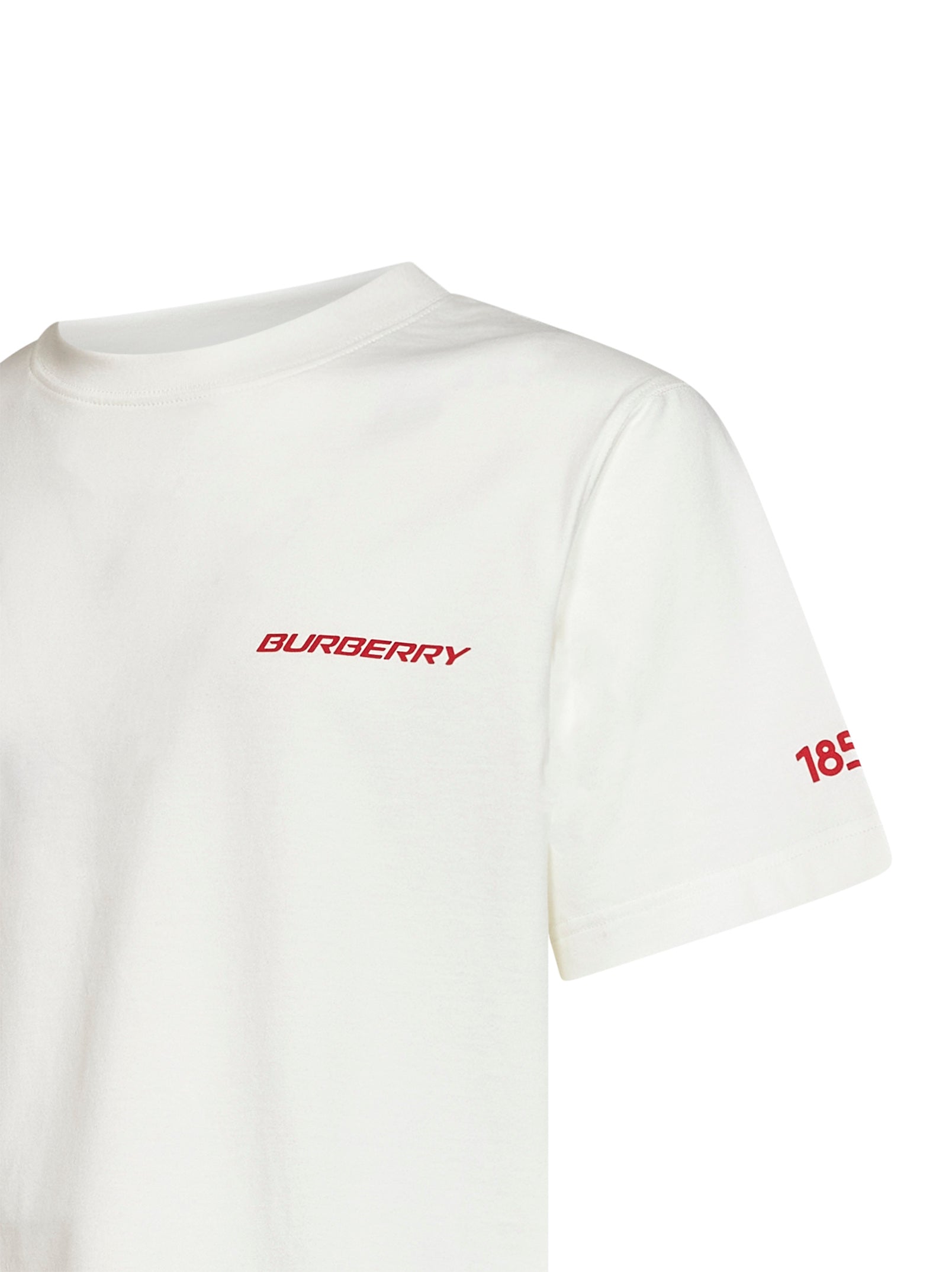 Burberry Men Chalk Cotton T-Shirt With London Map Print BURBERRY