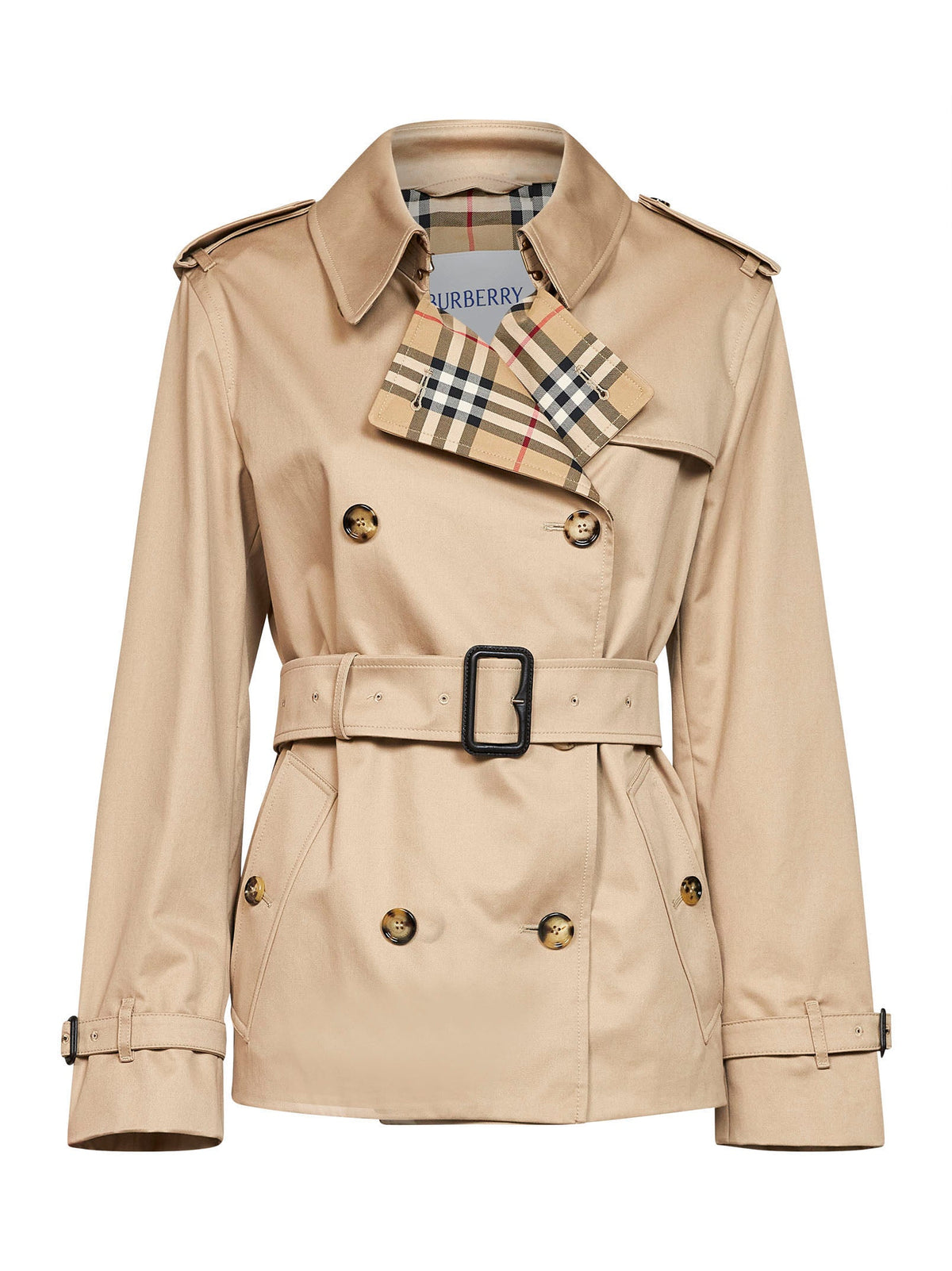Burberry Women Honey Beige Gabardine Lakefield Trench Coat BURBERRY