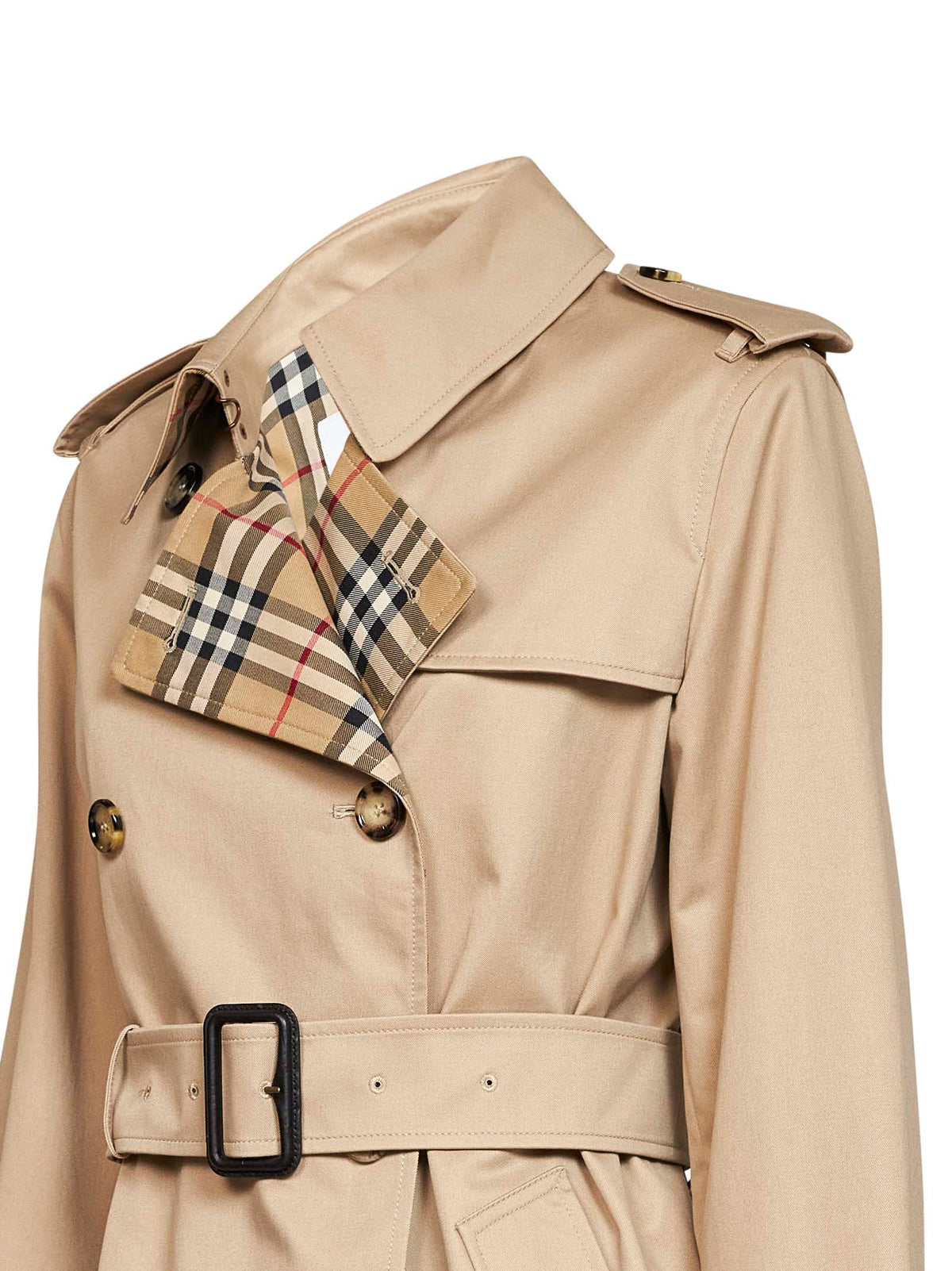 Burberry Women Honey Beige Gabardine Lakefield Trench Coat BURBERRY