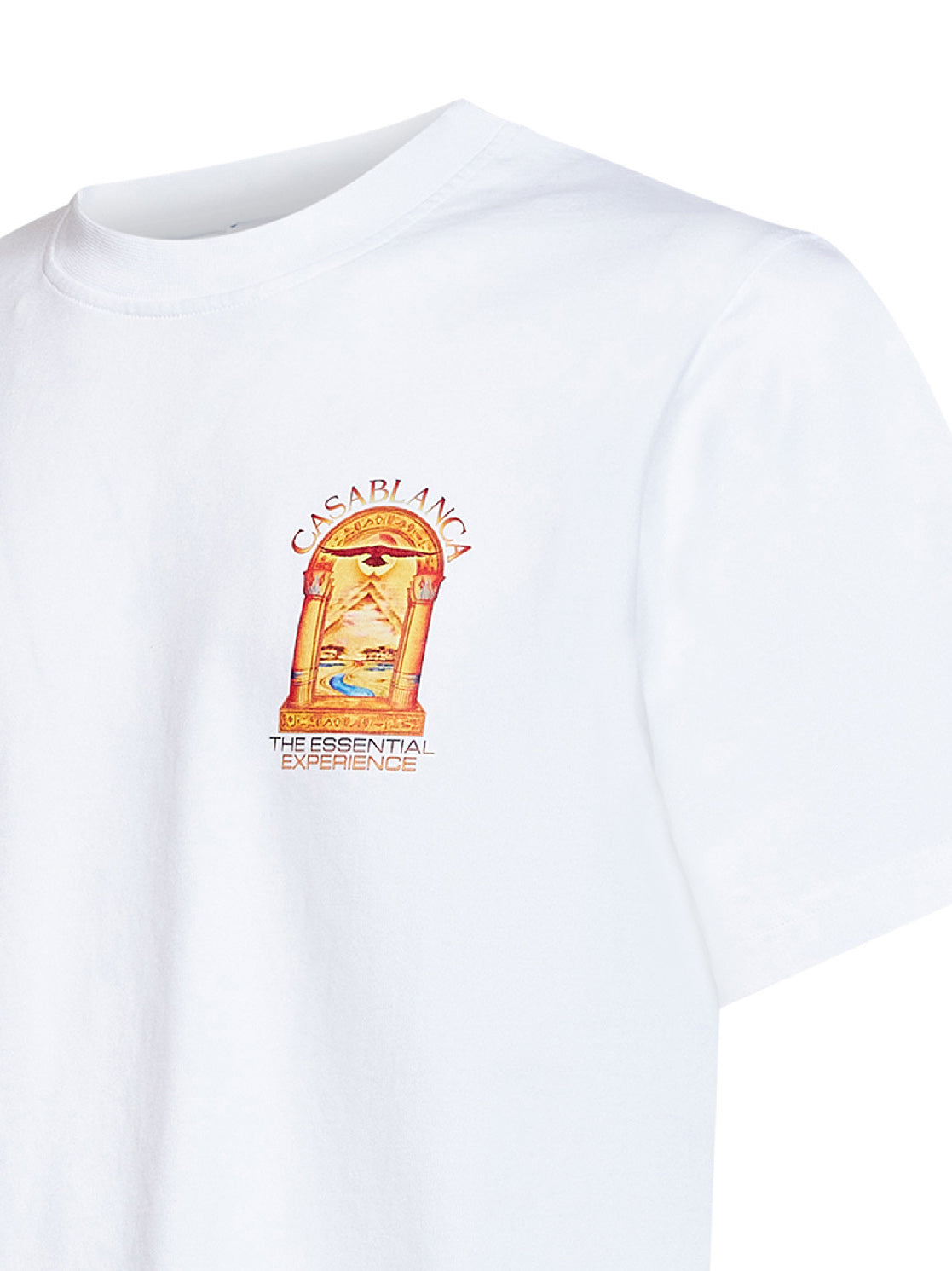 Casablanca Men White Jersey Hermons Mirage Arch Printed T-Shirt CASABLANCA