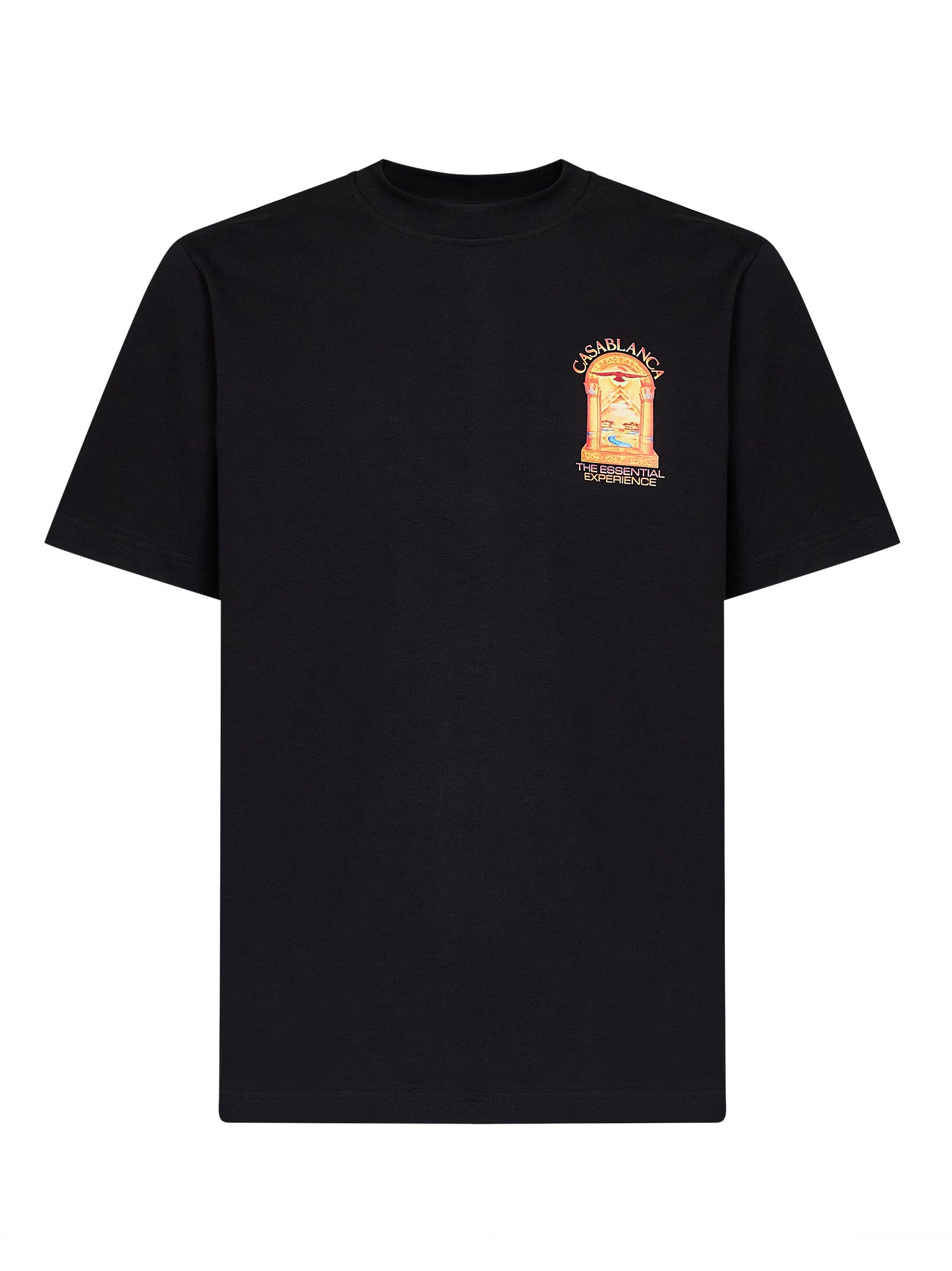 Casablanca Men Black Jersey Hermons Mirage Arch Printed T-Shirt CASABLANCA