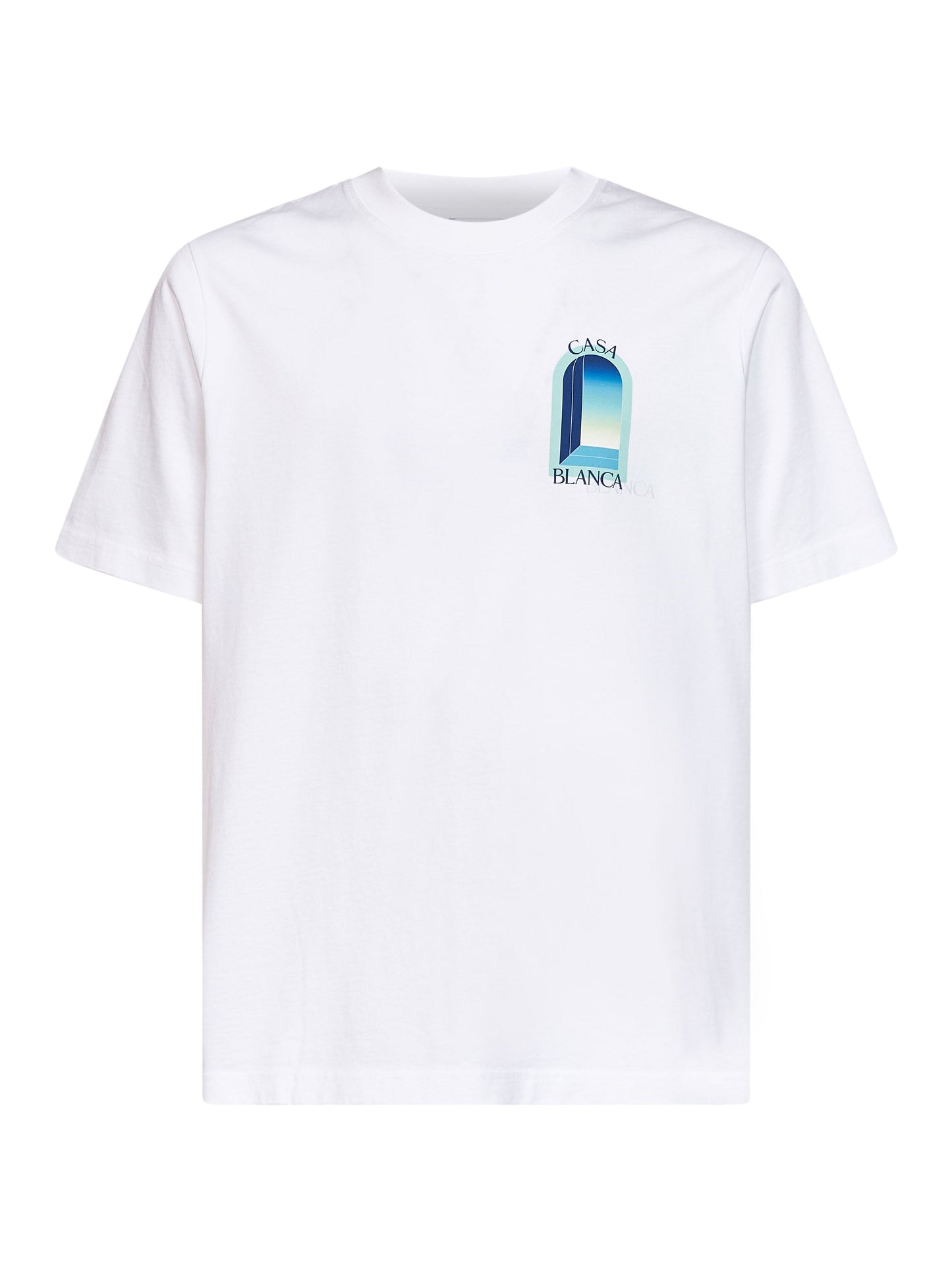 Casablanca Men White Cotton Jersey Gradient L'arche T-Shirt CASABLANCA