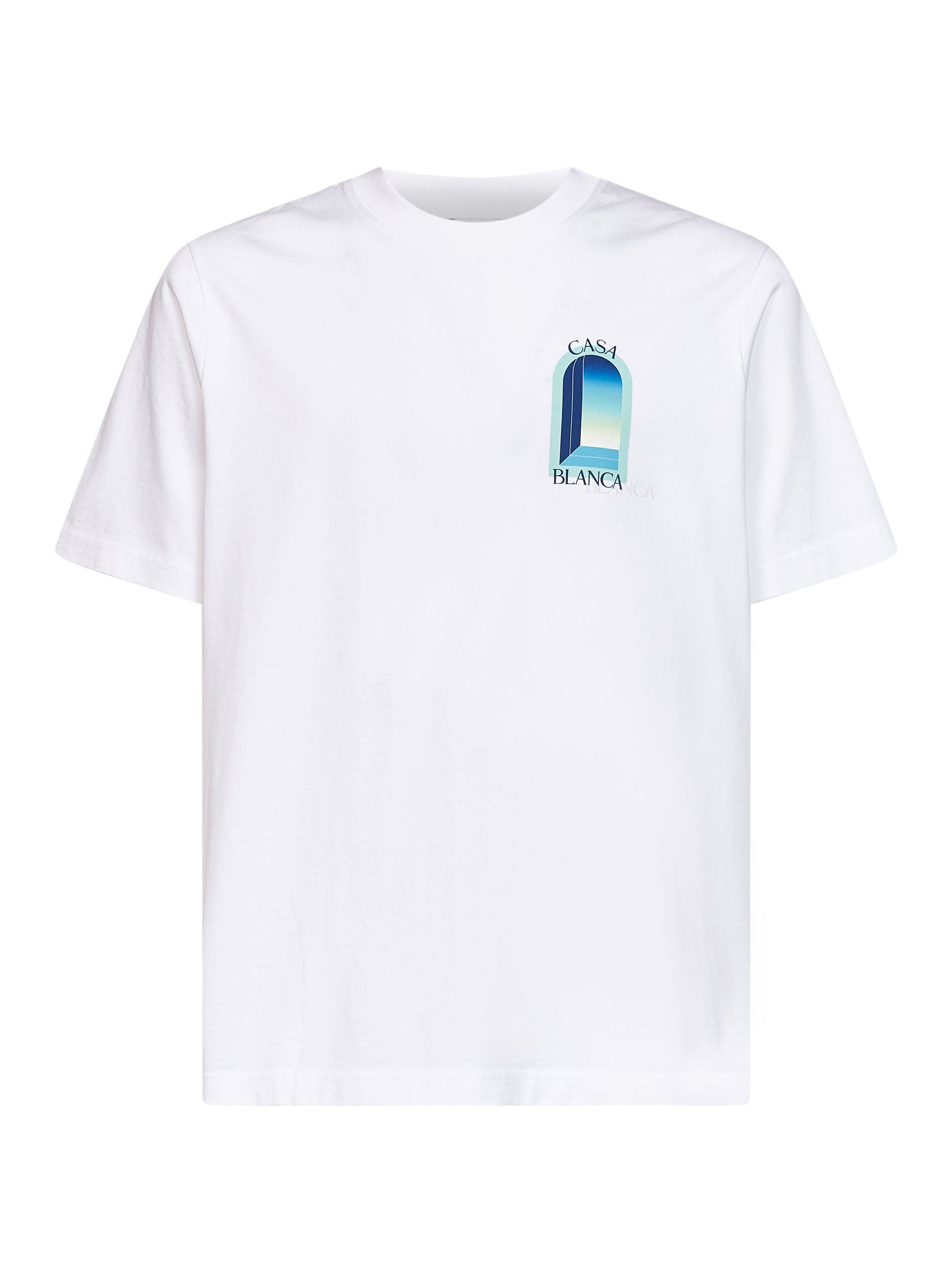 Casablanca Men White Cotton Jersey Gradient L'arche T-Shirt CASABLANCA
