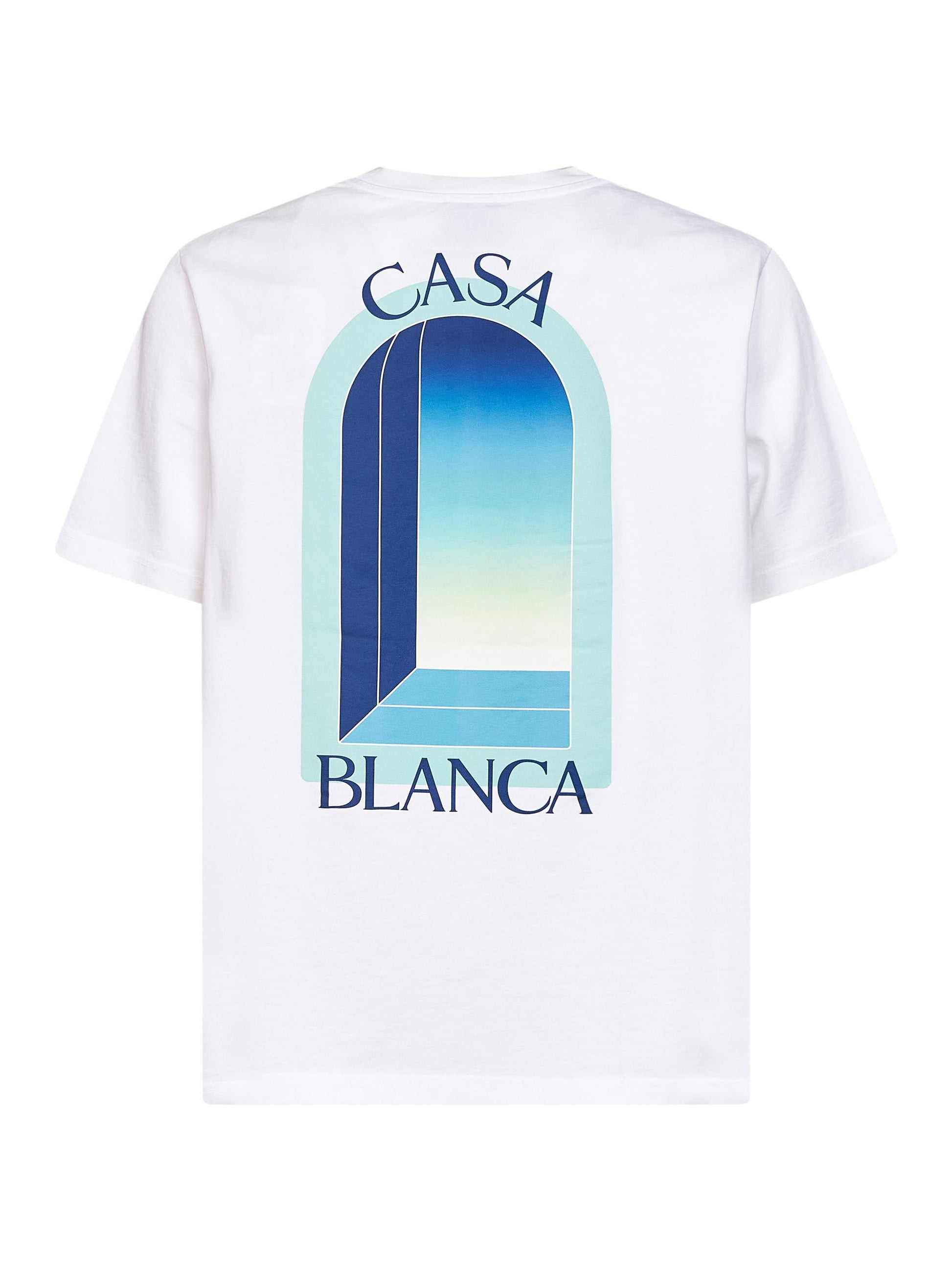 Casablanca Men White Cotton Jersey Gradient L'arche T-Shirt CASABLANCA