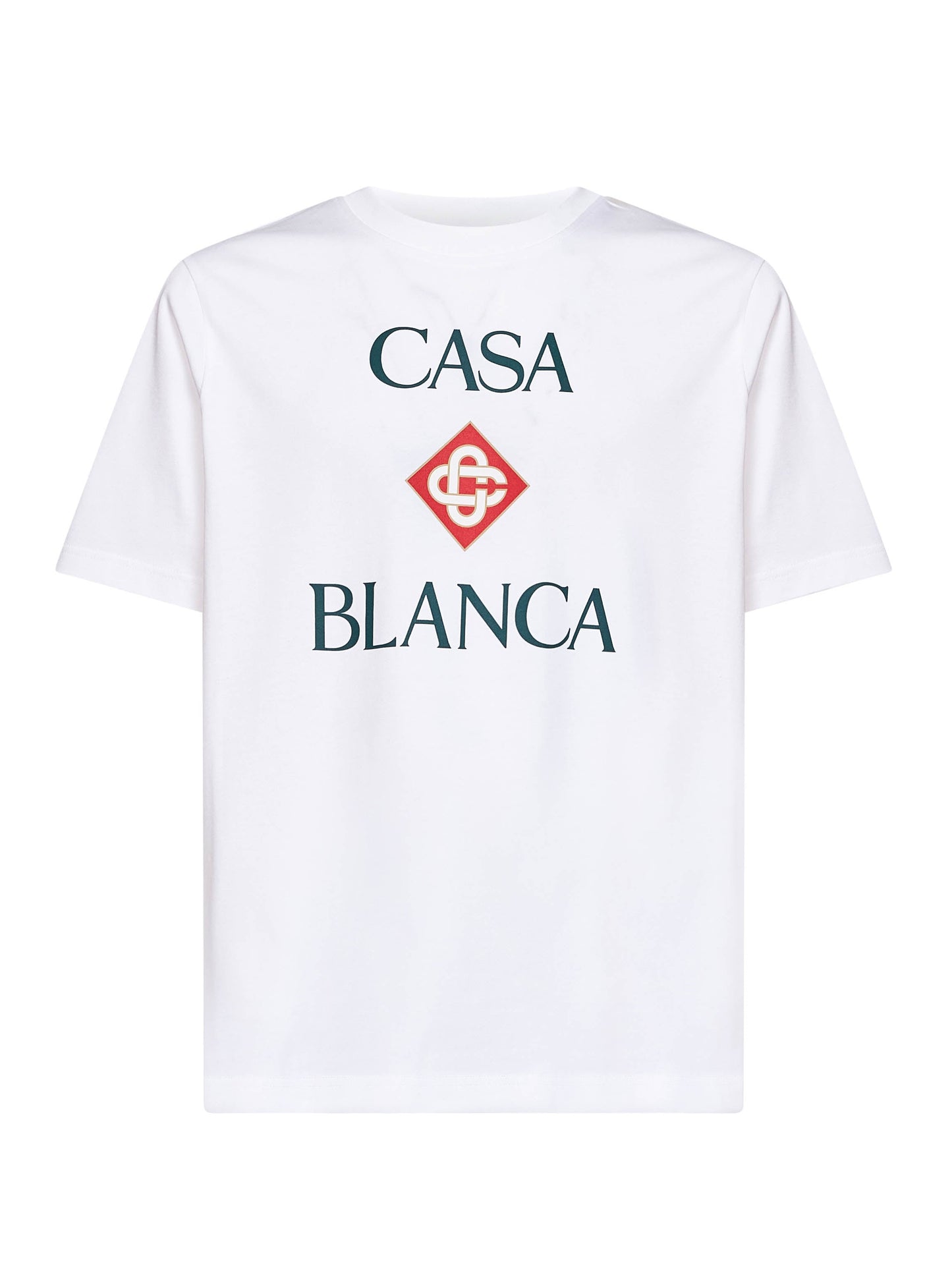Casablanca Men White Cotton Jersey Casablanca Diamond Logo T-Shirt CASABLANCA