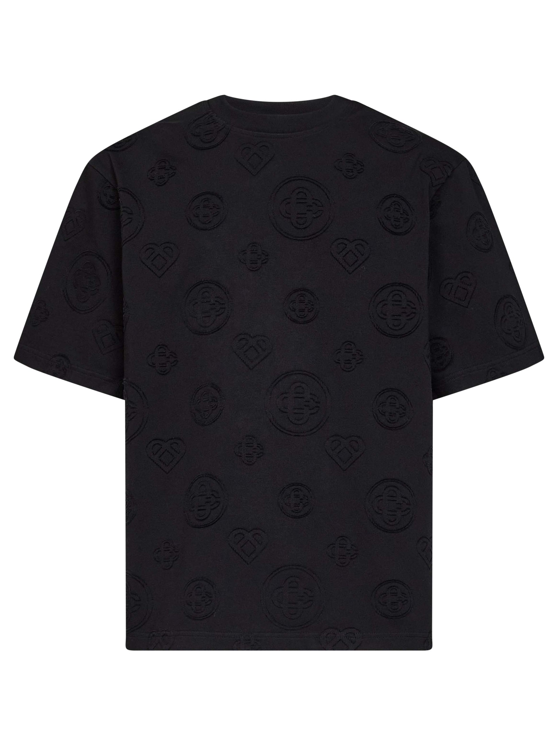 Casablanca Men Black Jersey Applique Monogram Oversized T-Shirt CASABLANCA