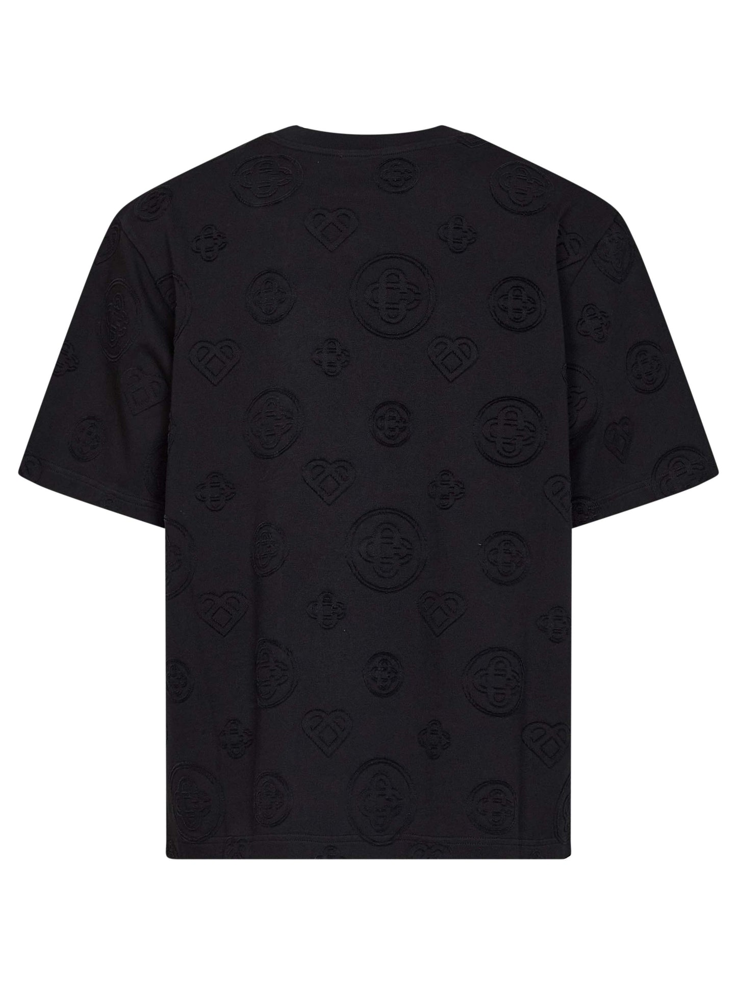 Casablanca Men Black Jersey Applique Monogram Oversized T-Shirt CASABLANCA