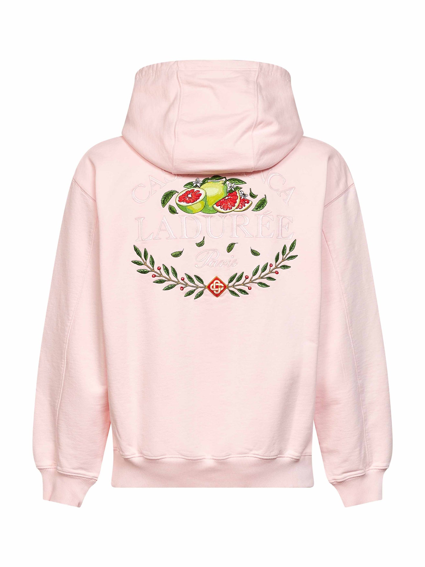 Casablanca Men Pink Cotton Laduree X Casablanca Embroidered Hoodie CASABLANCA