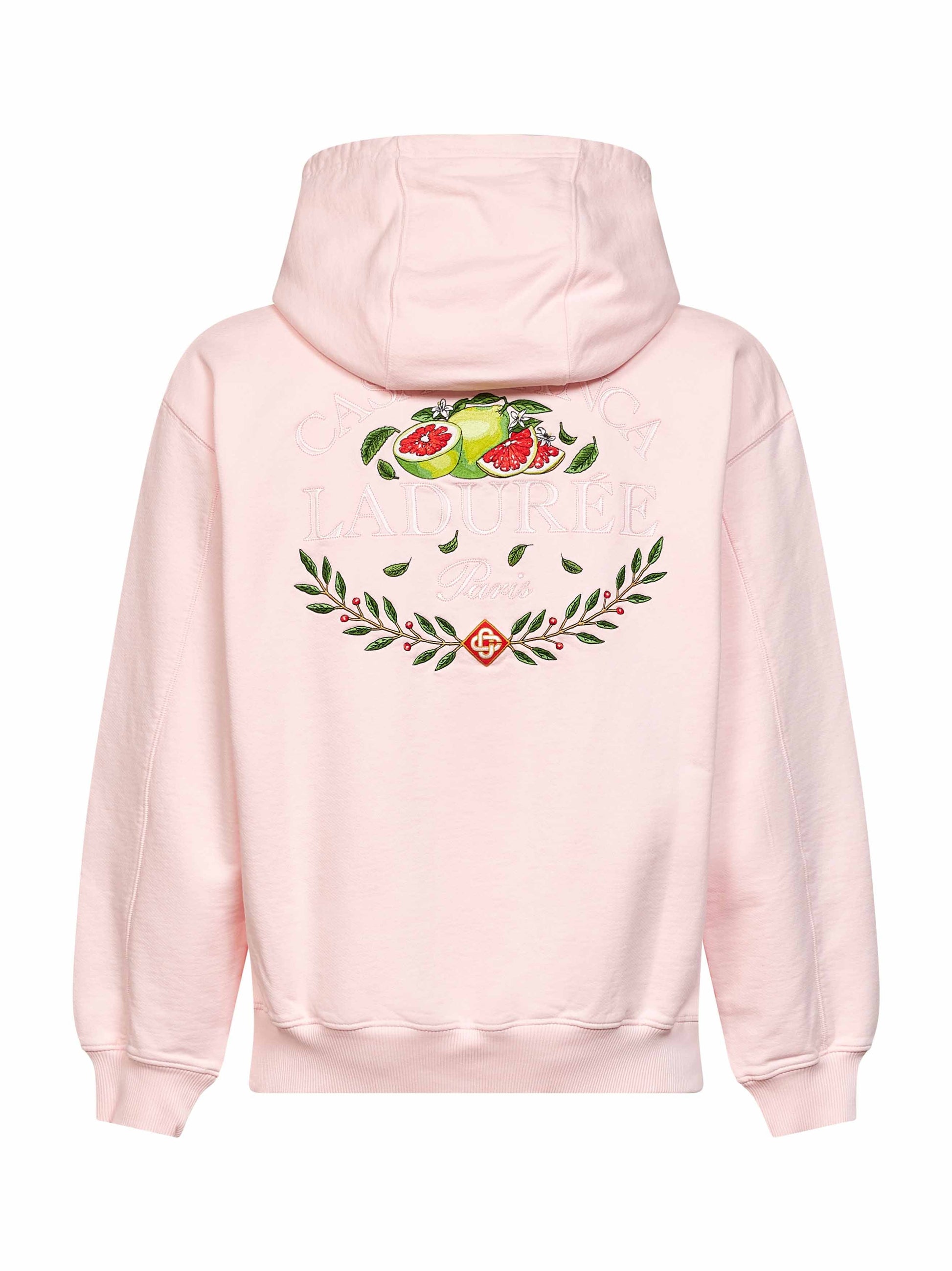 Casablanca Men Pink Cotton Laduree X Casablanca Embroidered Hoodie CASABLANCA