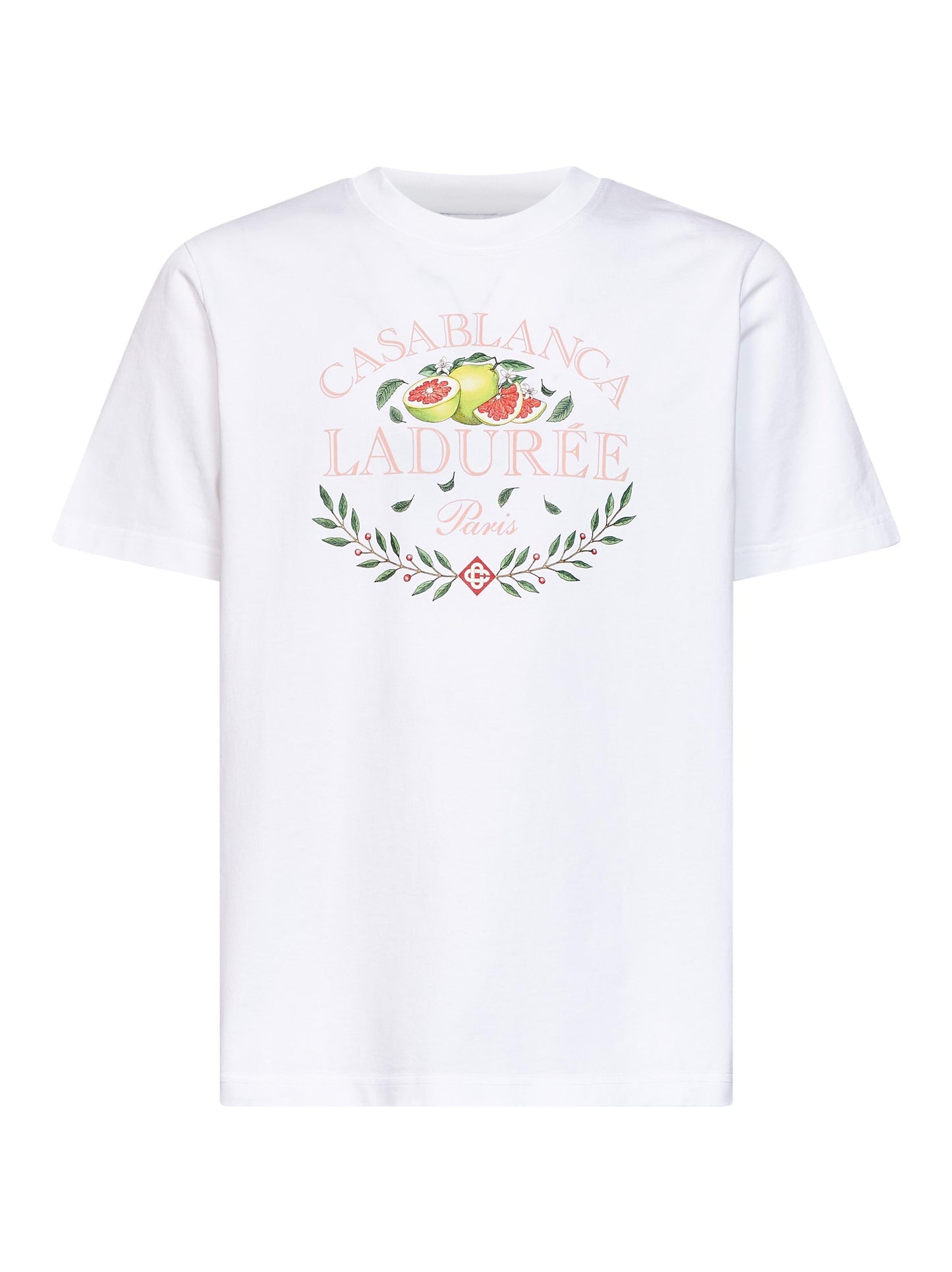 Casablanca Men White Cotton Jersey Laduree X Casablanca T-Shirt CASABLANCA