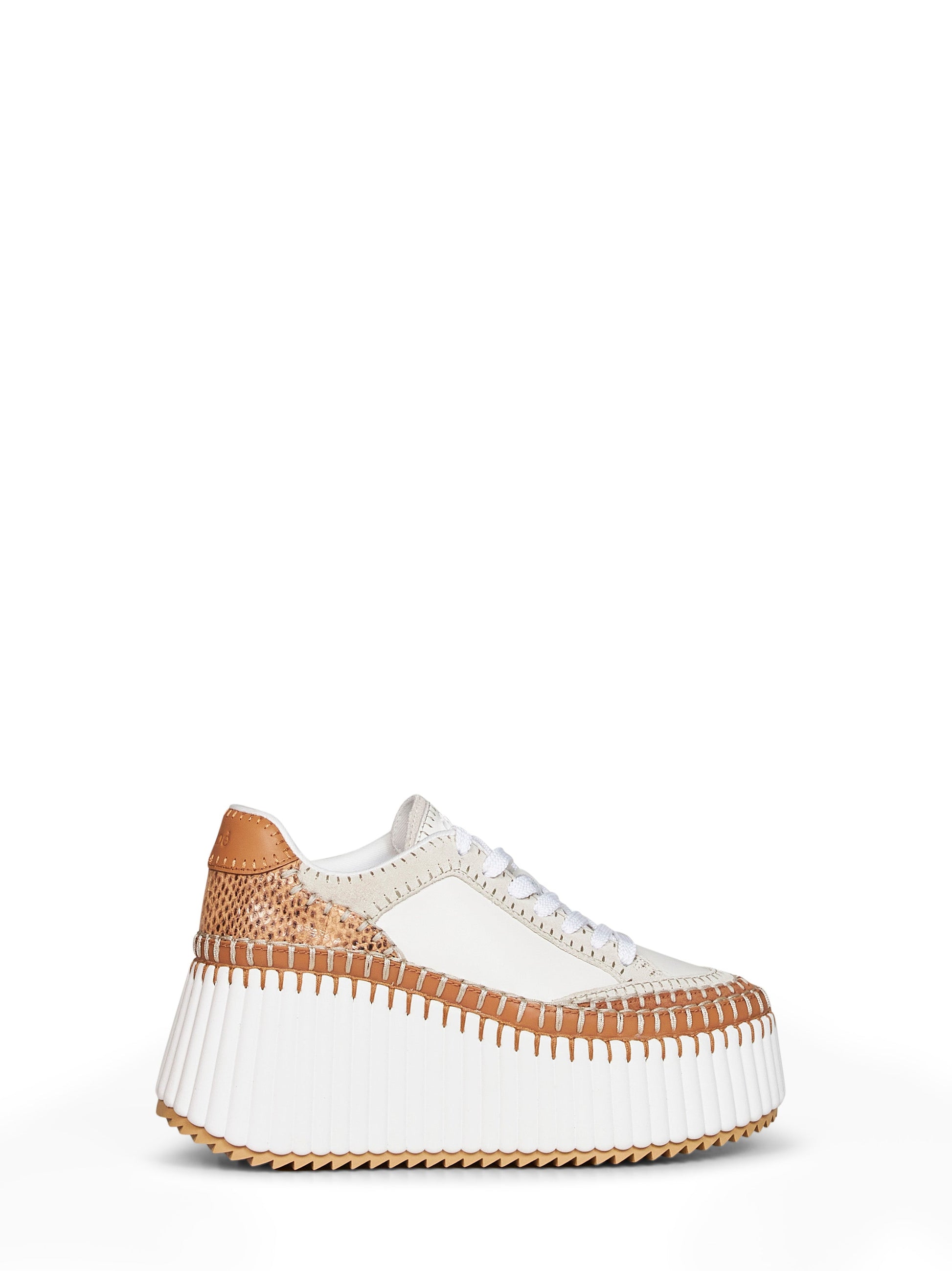 Chloé Women White Nama Wedge Sneakers CHLOE
