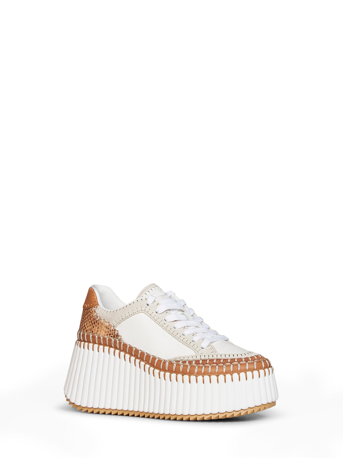 Chloé Women White Nama Wedge Sneakers CHLOE