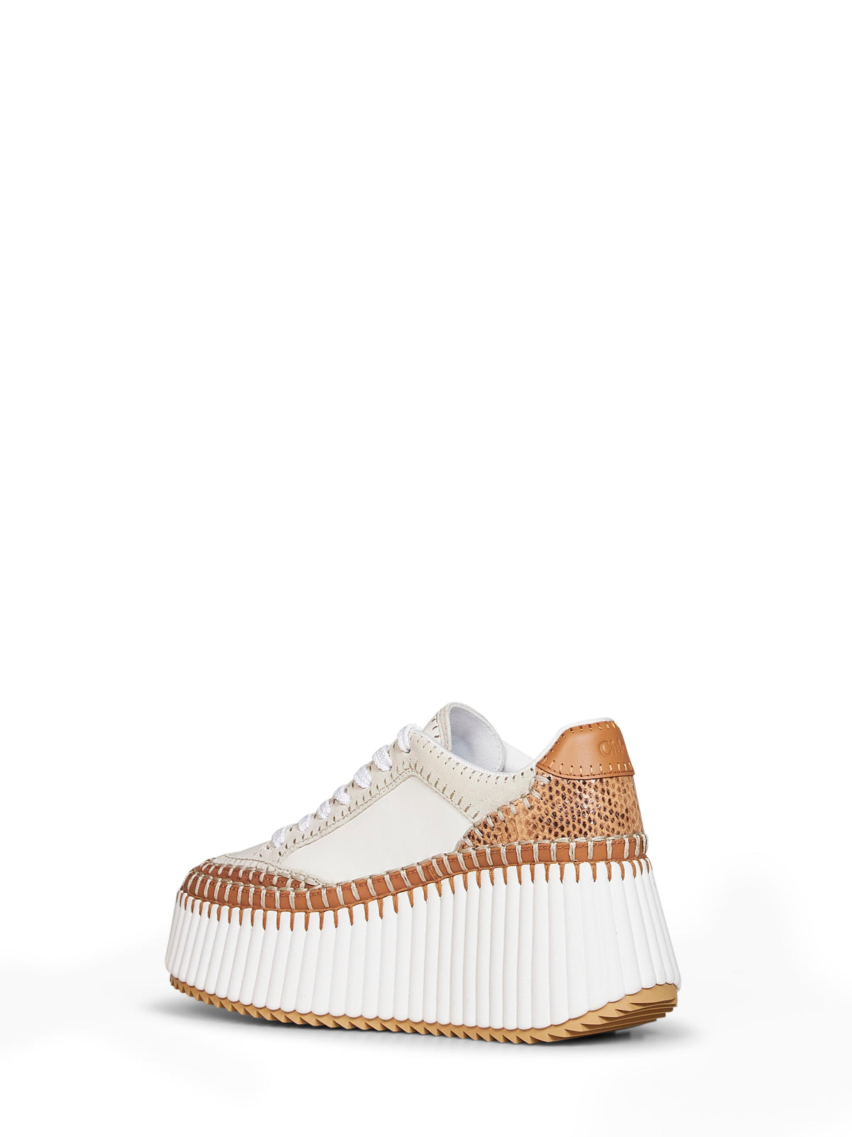 Chloé Women White Nama Wedge Sneakers CHLOE