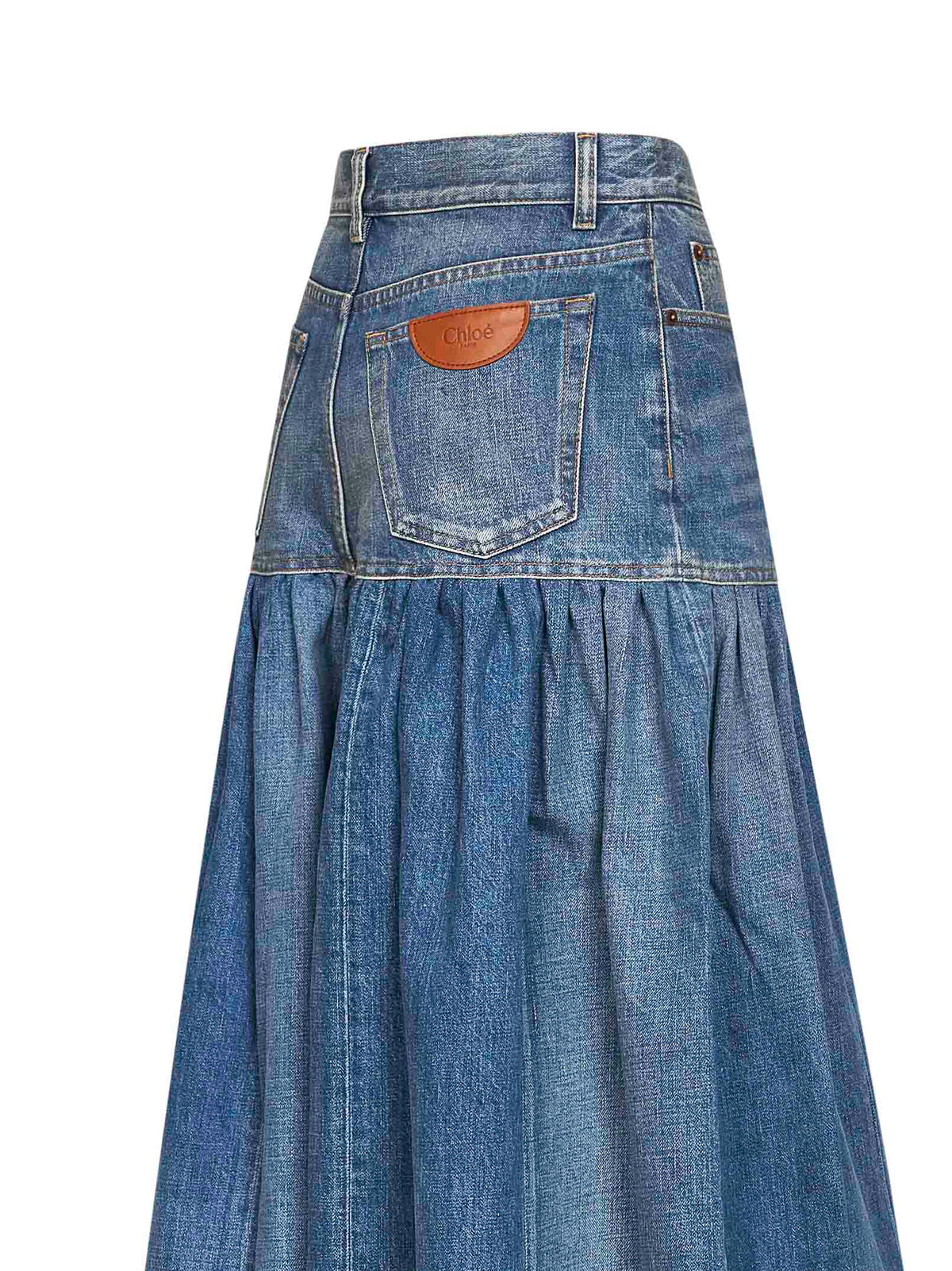 Chloé Women Blue Denim High-Waisted Balloon Jeans CHLOE