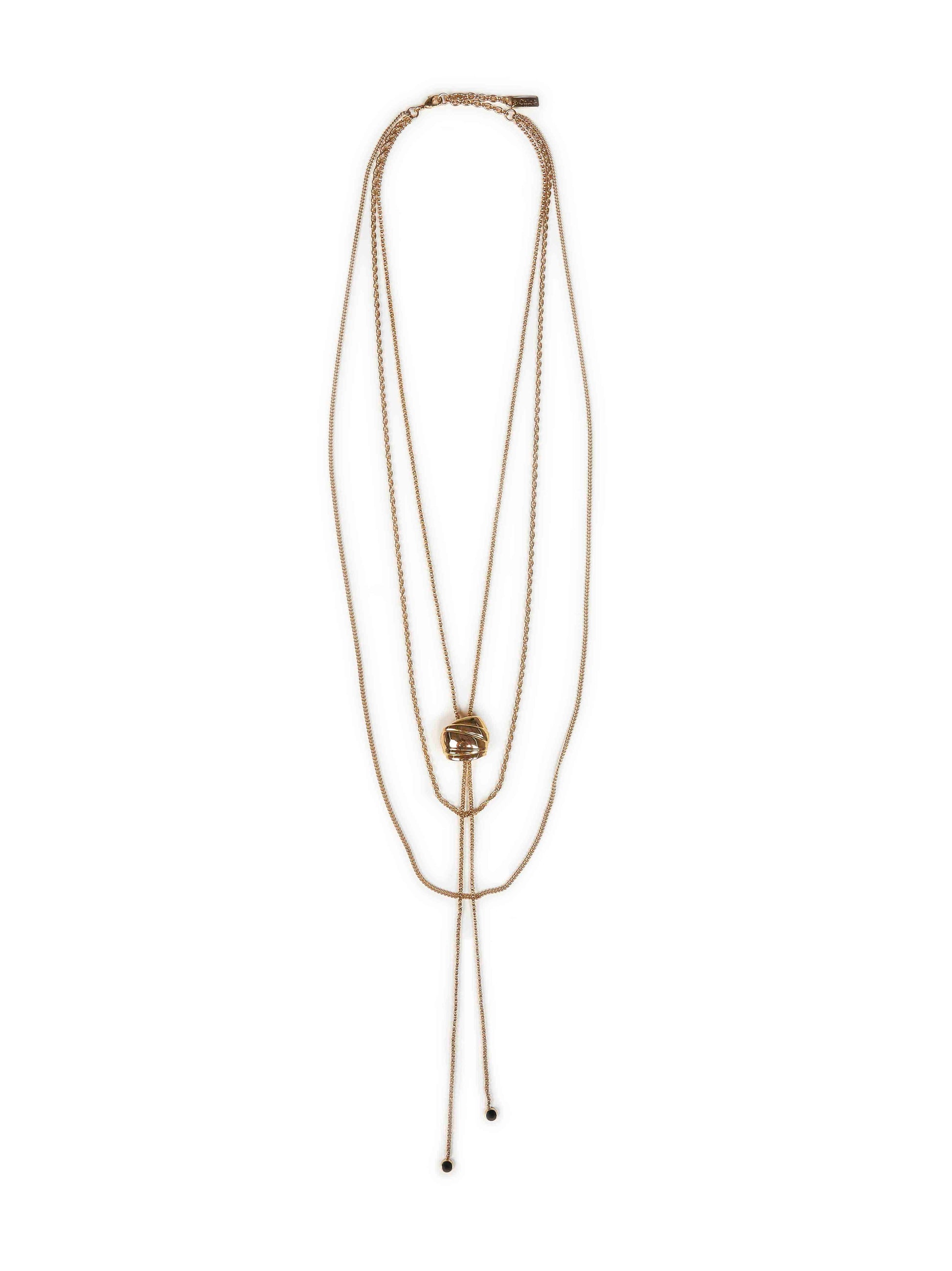 Chloé Women Gold Metal Long Multi-Chain Necklace CHLOE