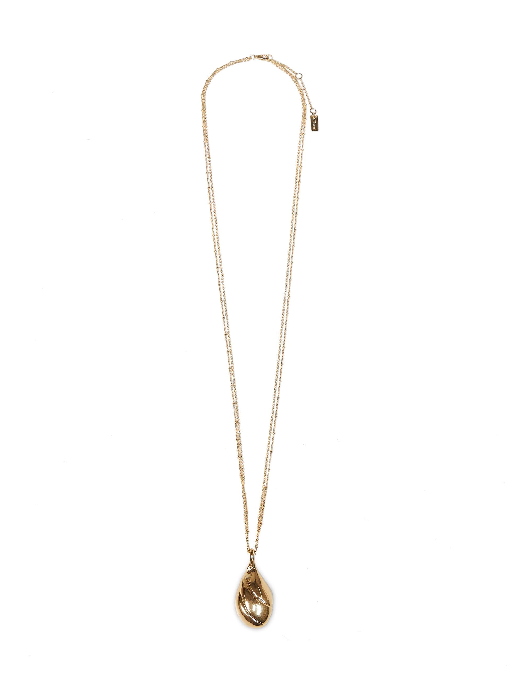 Chloé Women Gold Metal Chloé Mirror Pendant Necklace CHLOE
