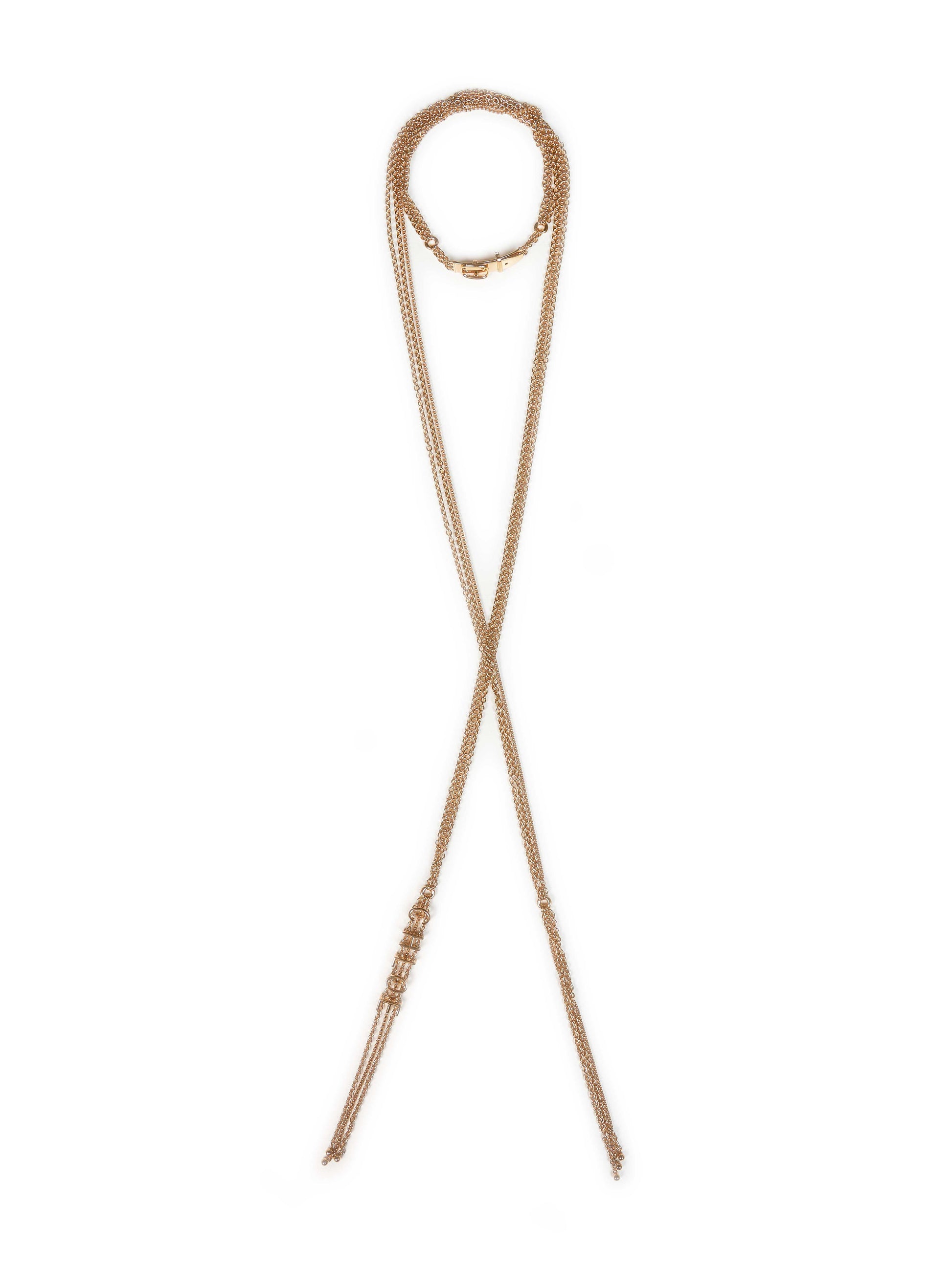Chloé Women Gold Metal Scarf-Style Multi-Chain Necklace CHLOE