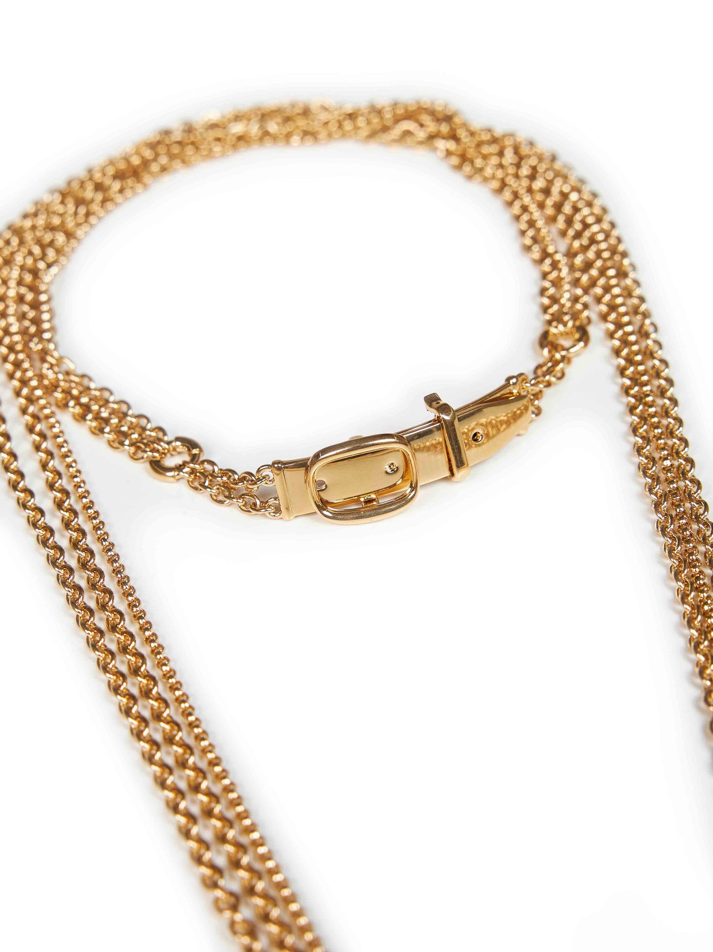 Chloé Women Gold Metal Scarf-Style Multi-Chain Necklace CHLOE
