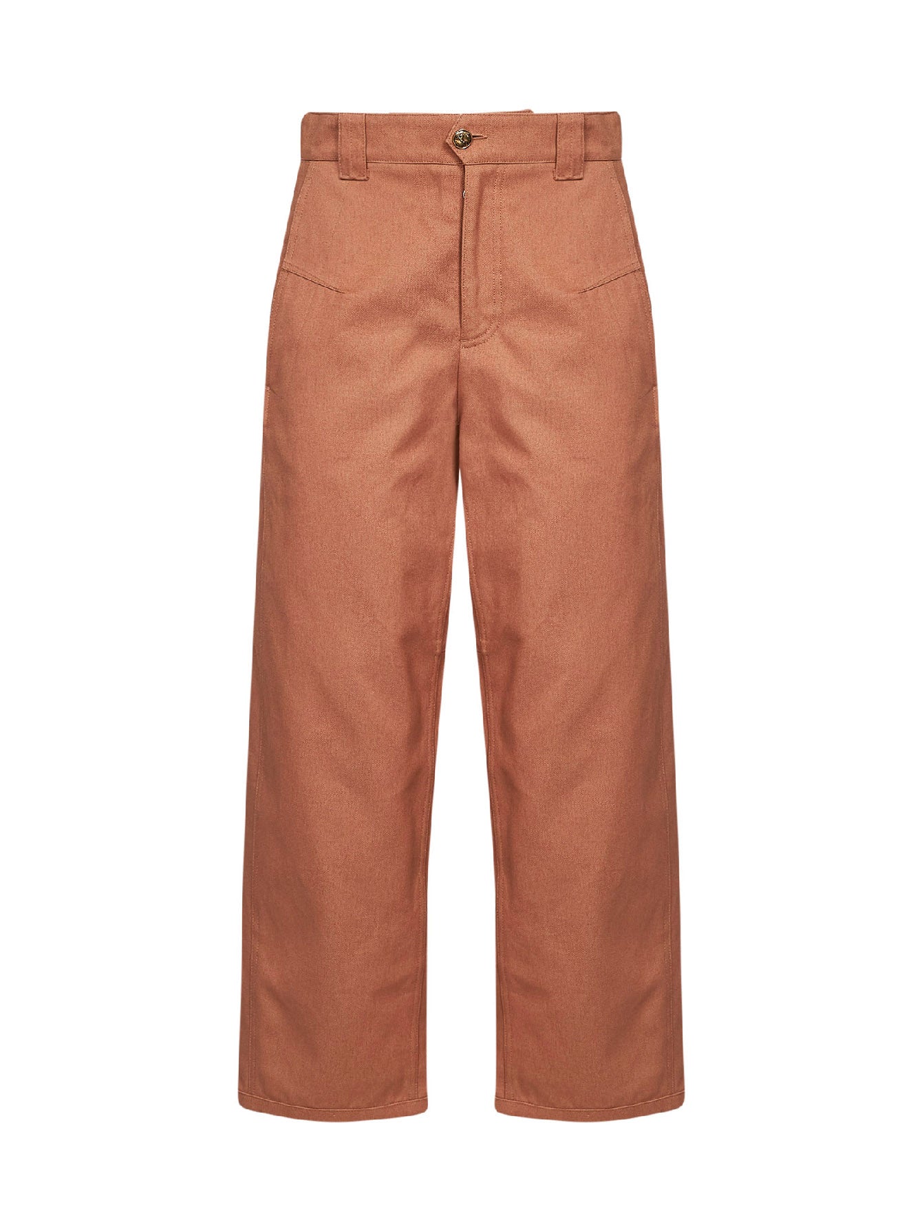 Chloé Women Blushy Pink Cotton Canvas Barrel Trousers CHLOE