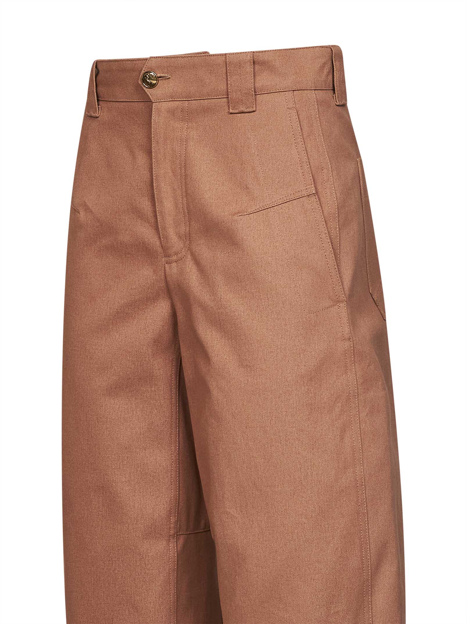 Chloé Women Blushy Pink Cotton Canvas Barrel Trousers CHLOE