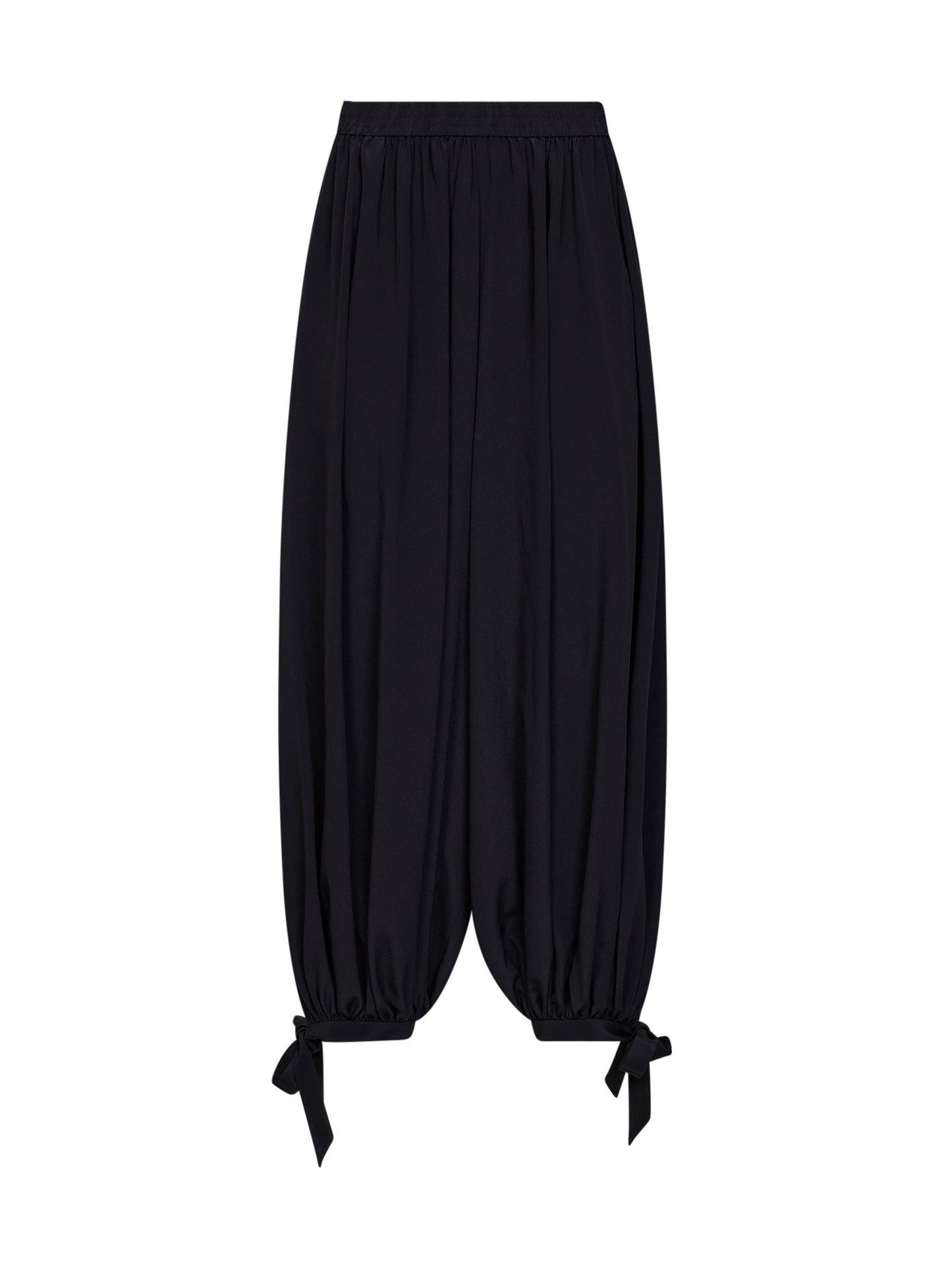 Chloé Women Black Silk Crêpe De Chine Fluid Harem Trousers CHLOE