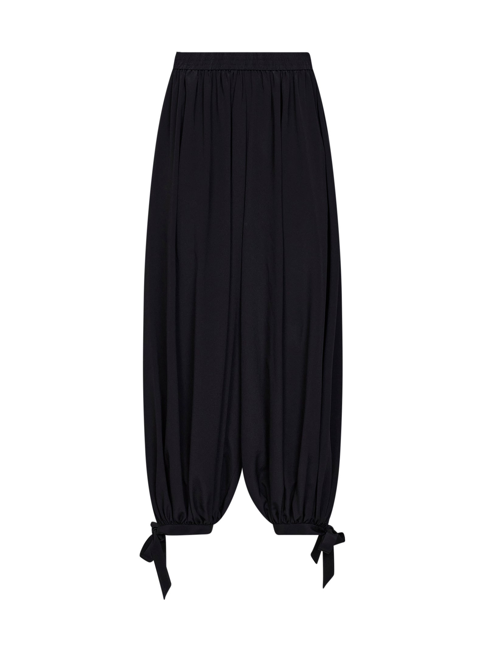 Chloé Women Black Silk Crêpe De Chine Fluid Harem Trousers CHLOE