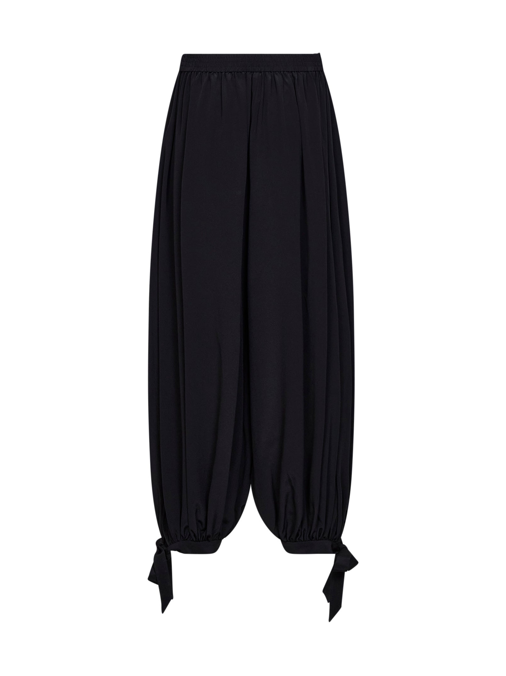Chloé Women Black Silk Crêpe De Chine Fluid Harem Trousers CHLOE