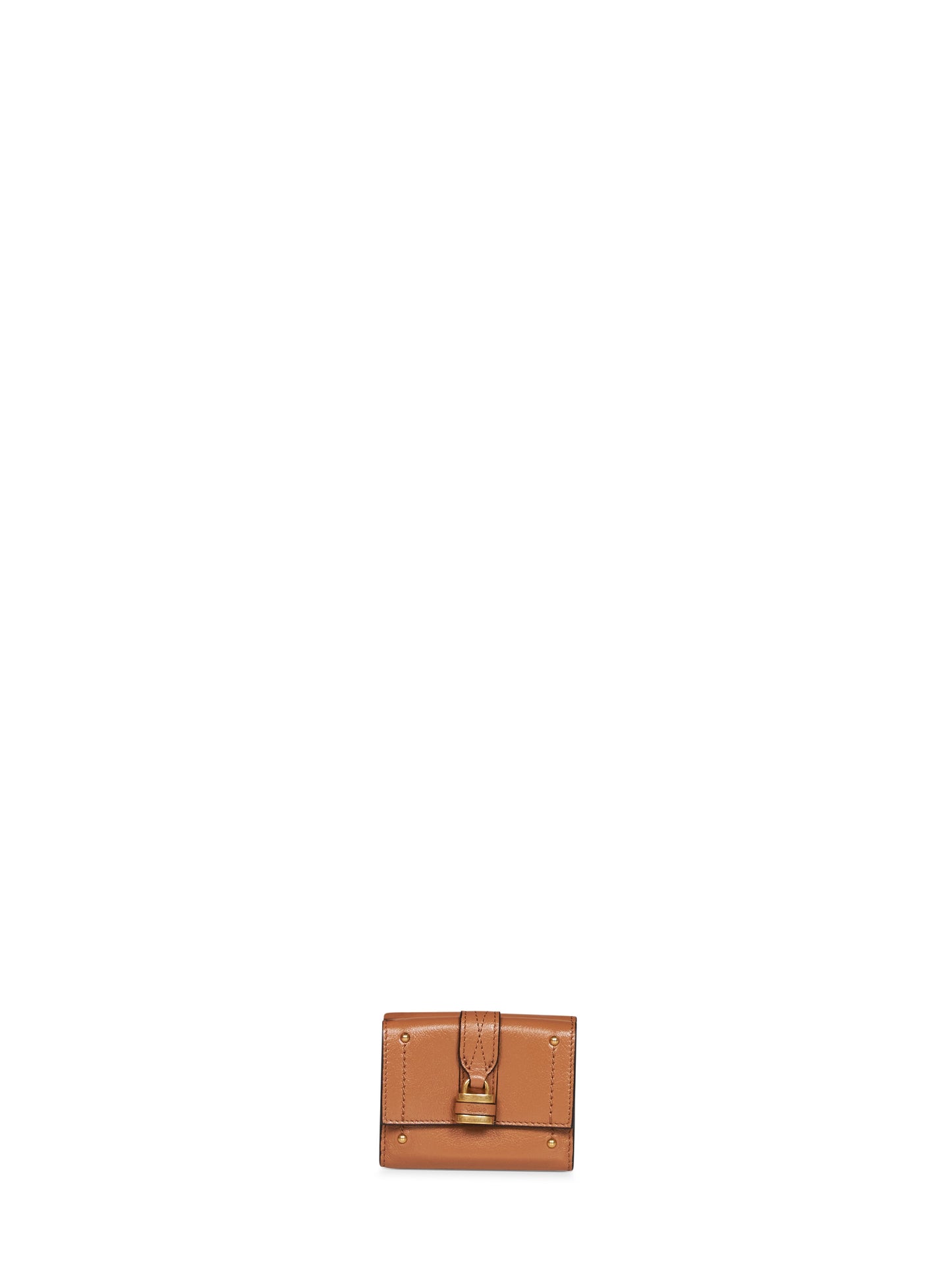 Chloé Women Mustang Brown Paddington Mini Tri-Fold Wallet CHLOE