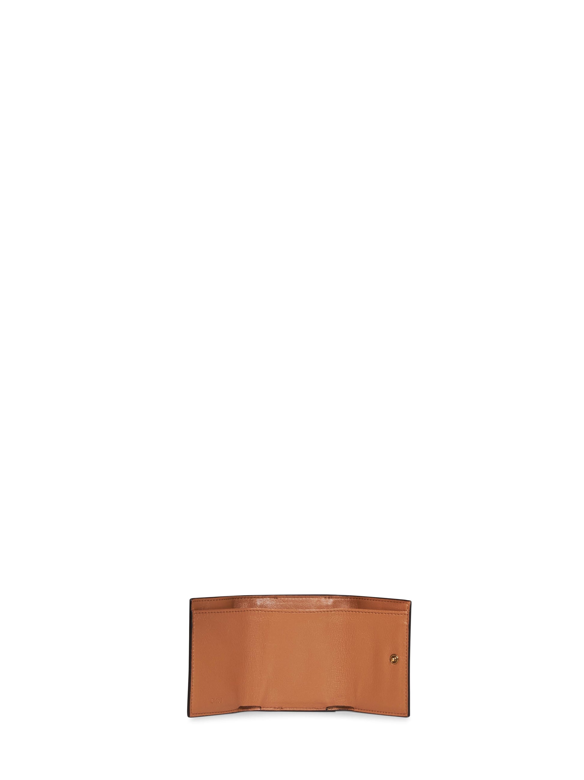 Chloé Women Mustang Brown Paddington Mini Tri-Fold Wallet CHLOE