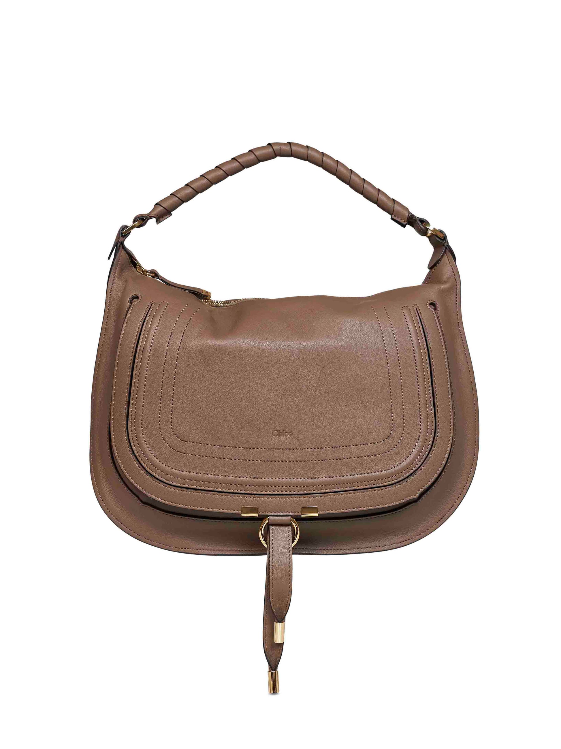 Chloé Women Deep Taupe Marcie Small Shoulder Bag CHLOE