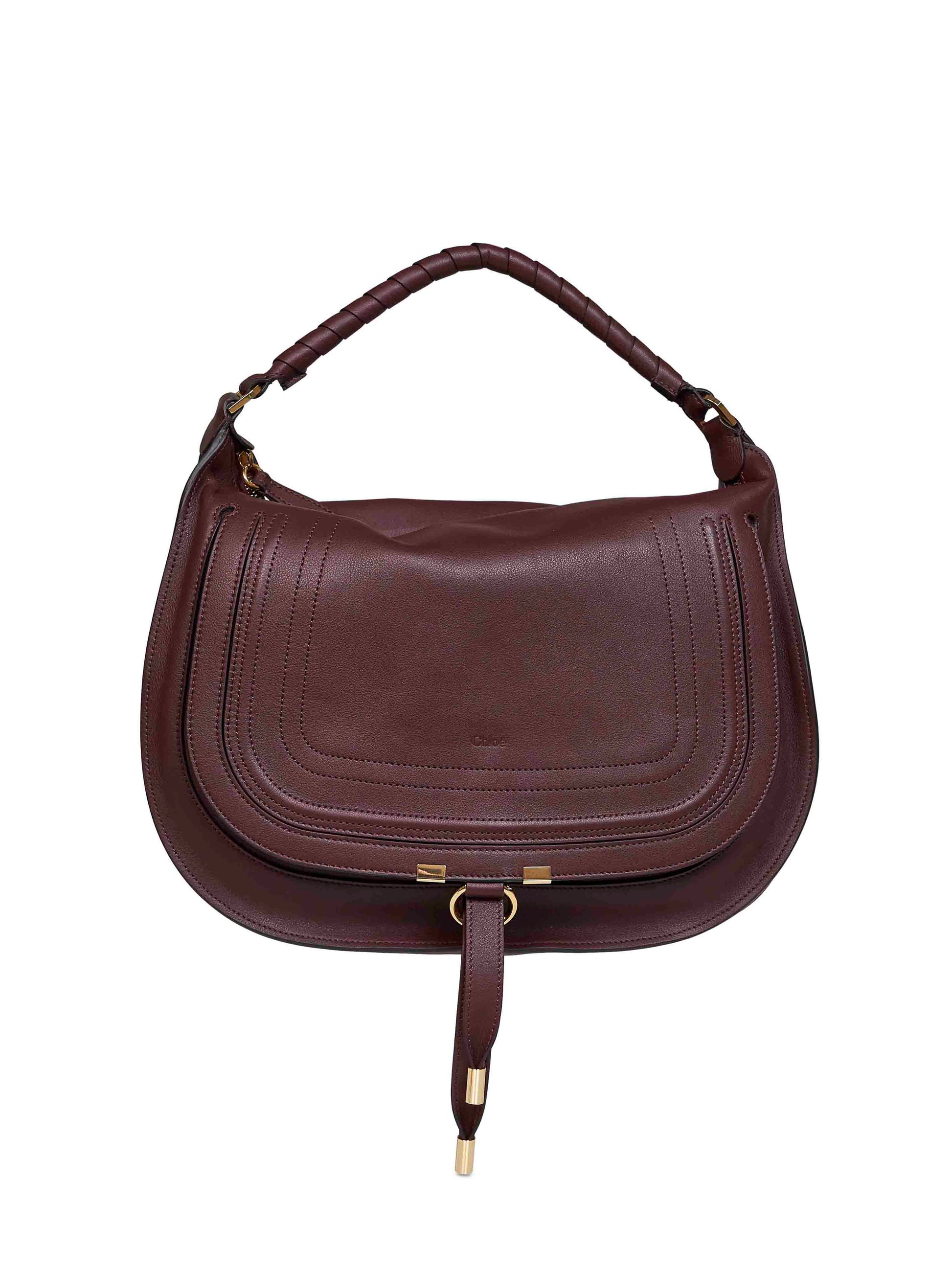 Chloé Women Dark Velvet Marcie Small Shoulder Bag CHLOE