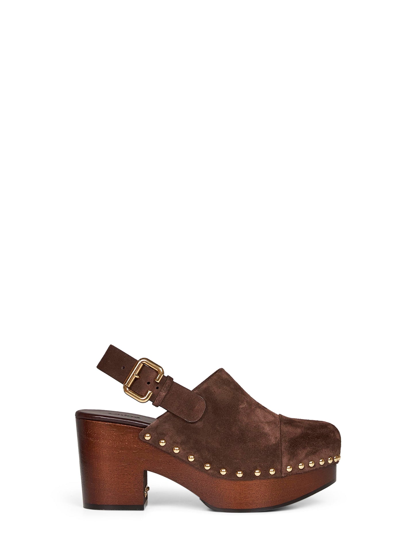 Chloé Women Chocolate Brown Jeannette Wedge Clogs CHLOE