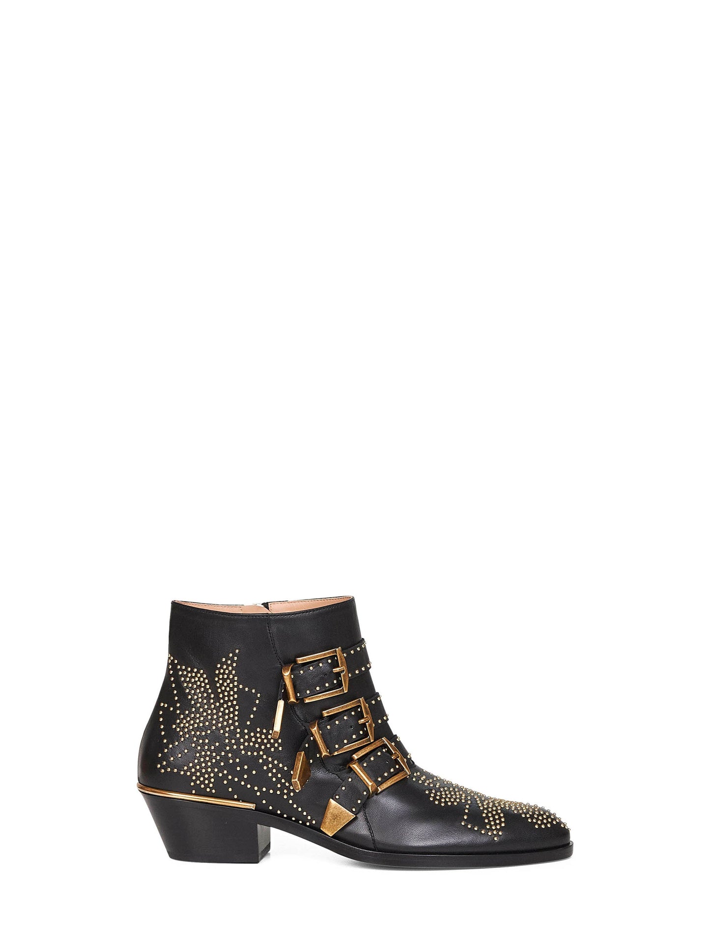Chloé Women Black Nappa Leather Susanna Ankle Boots CHLOE