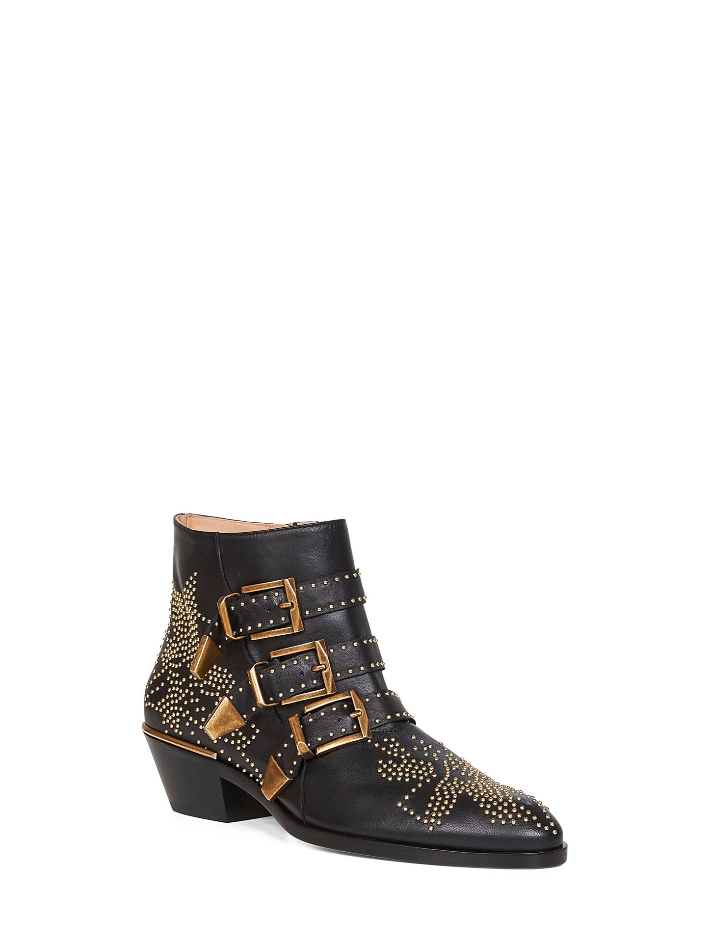 Chloé Women Black Nappa Leather Susanna Ankle Boots CHLOE