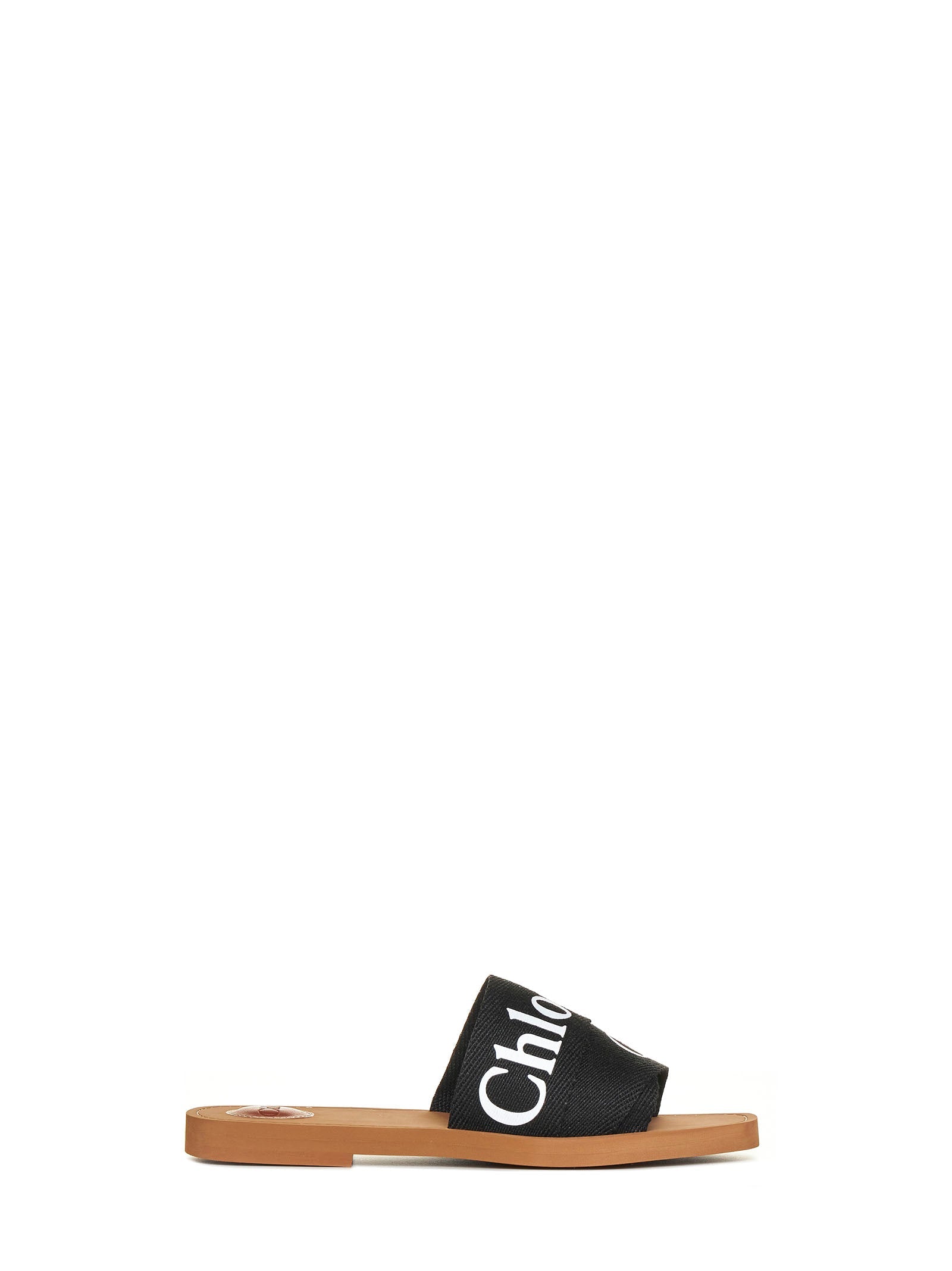 Chloé Women Woody Linen Flat Sandals CHLOE