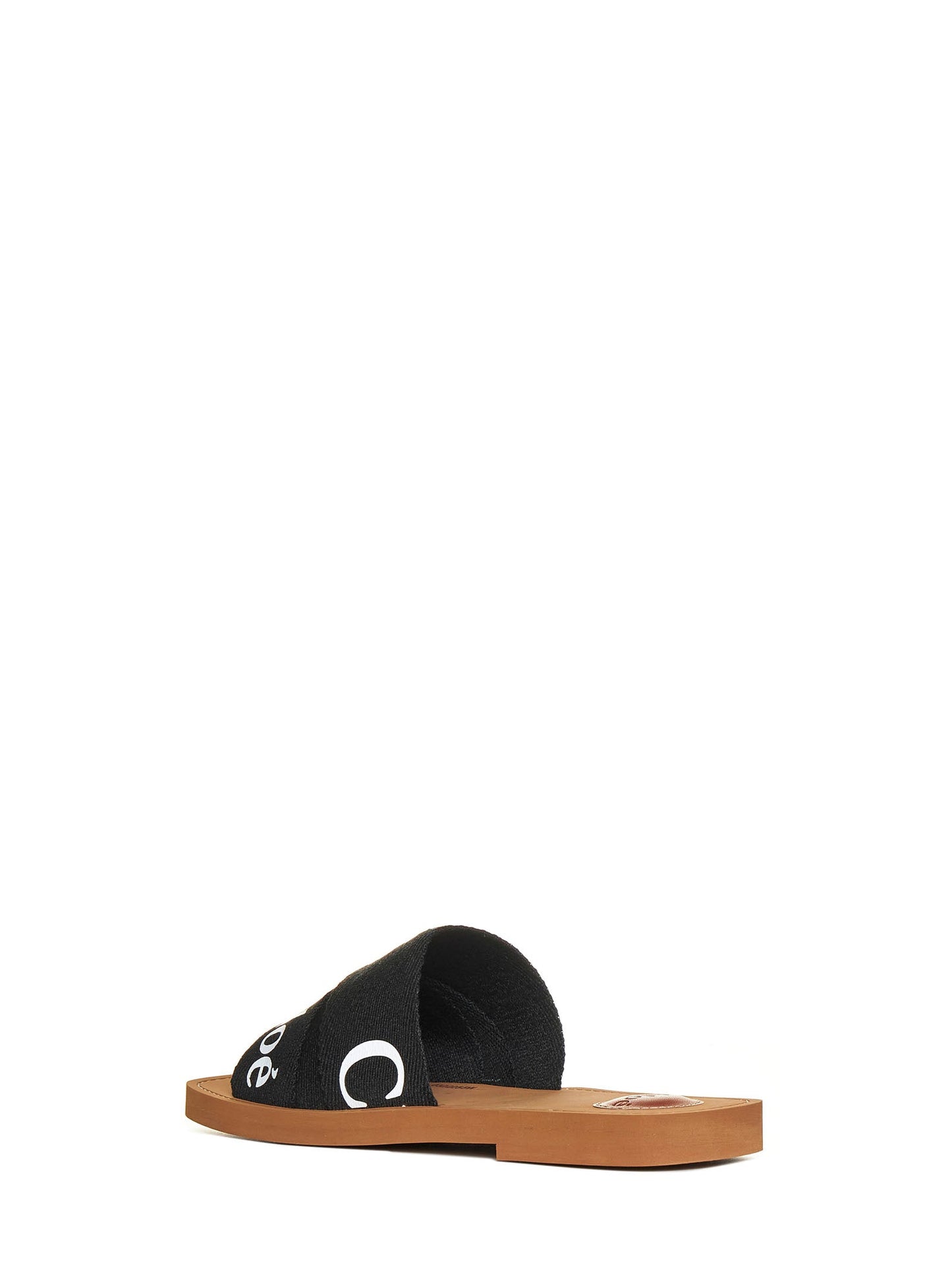 Chloé Women Woody Linen Flat Sandals CHLOE